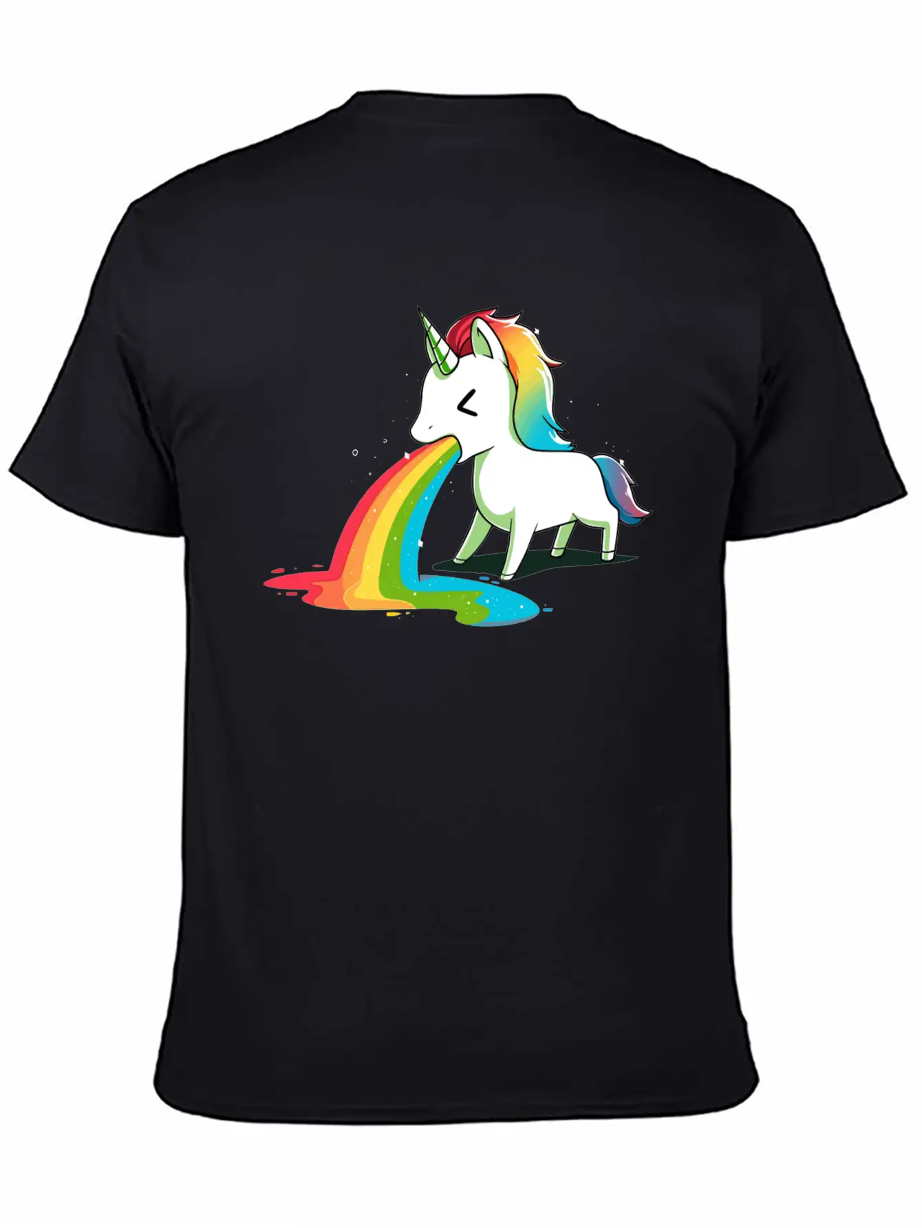 Where Rainbows Come From Green Basic Graphic T-Shirt – Daily Comfort In Soft Cotton