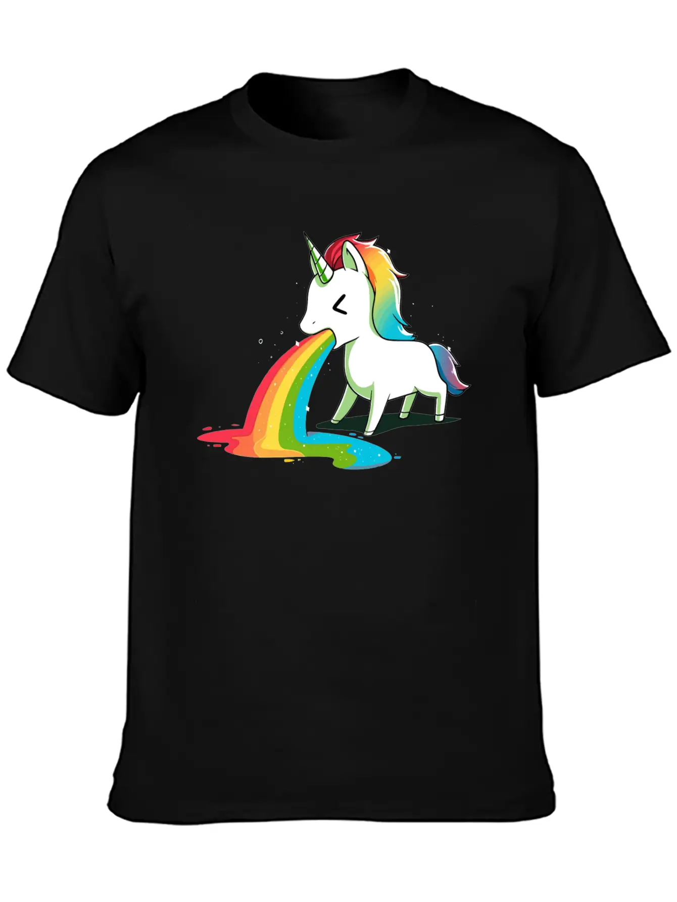 Where Rainbows Come From Green Basic Graphic T-Shirt – Daily Comfort In Soft Cotton