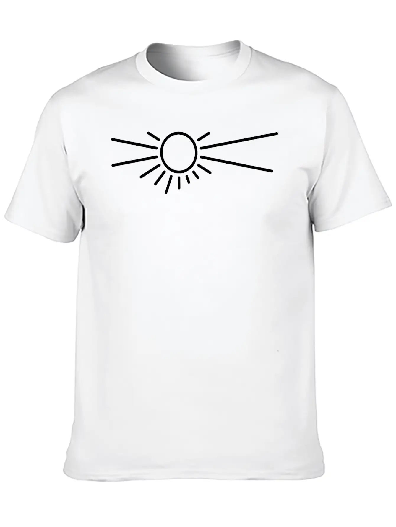 White Desert Sun Unisex Short Sleeve Soft Cotton T-Shirt – Casual Everyday Wear