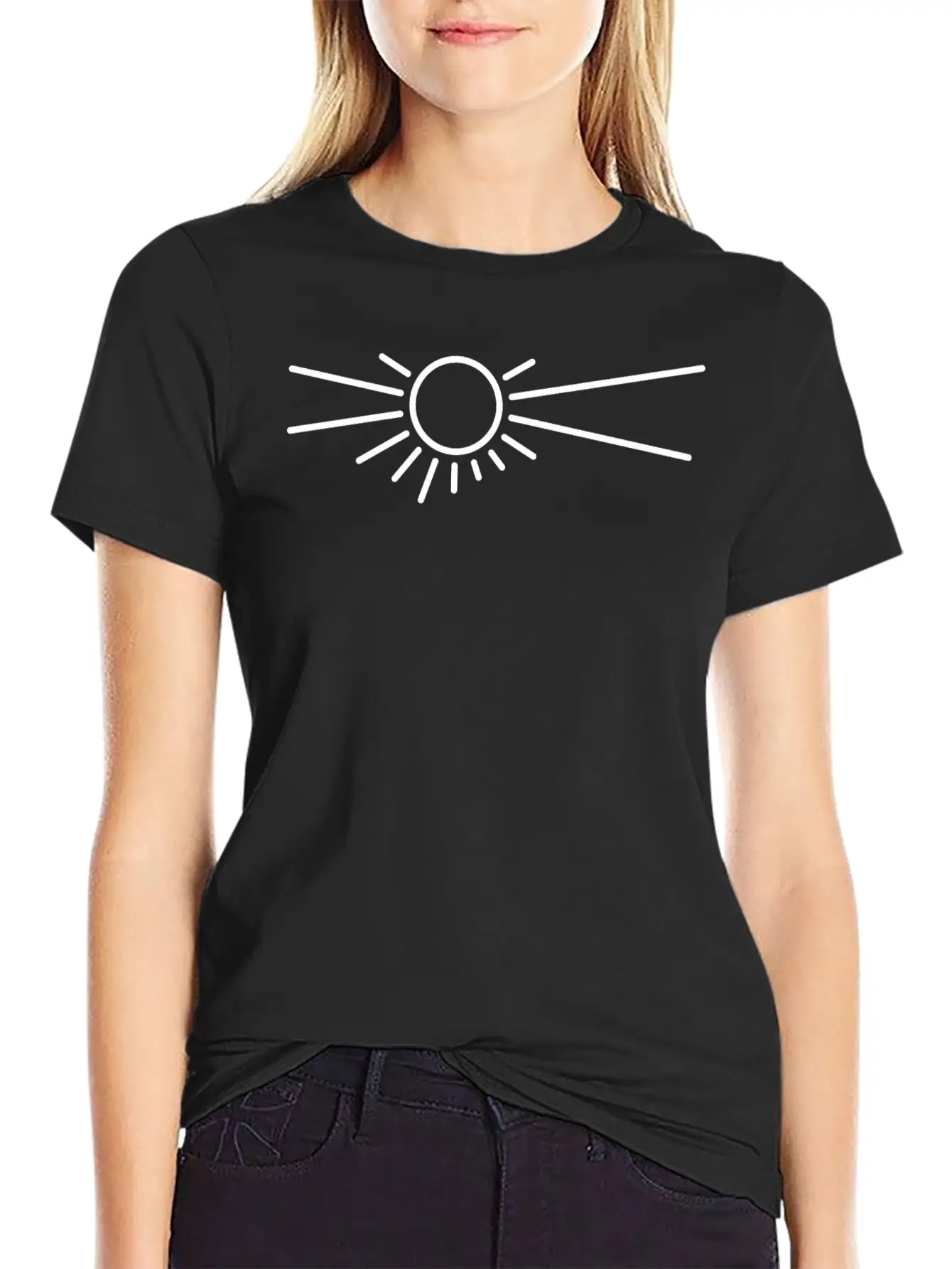 White Desert Sun Unisex Short Sleeve Soft Cotton T-Shirt – Casual Everyday Wear