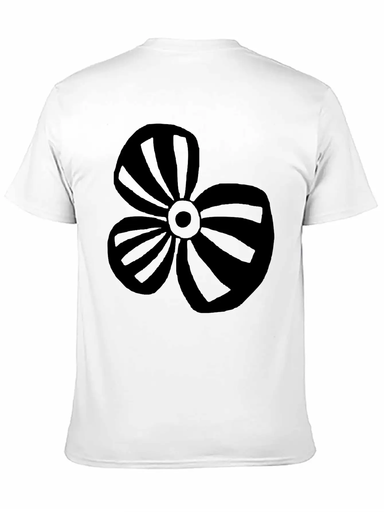 White Flower Comfortable Minimalist Graphic Tee – Summer Style Essential