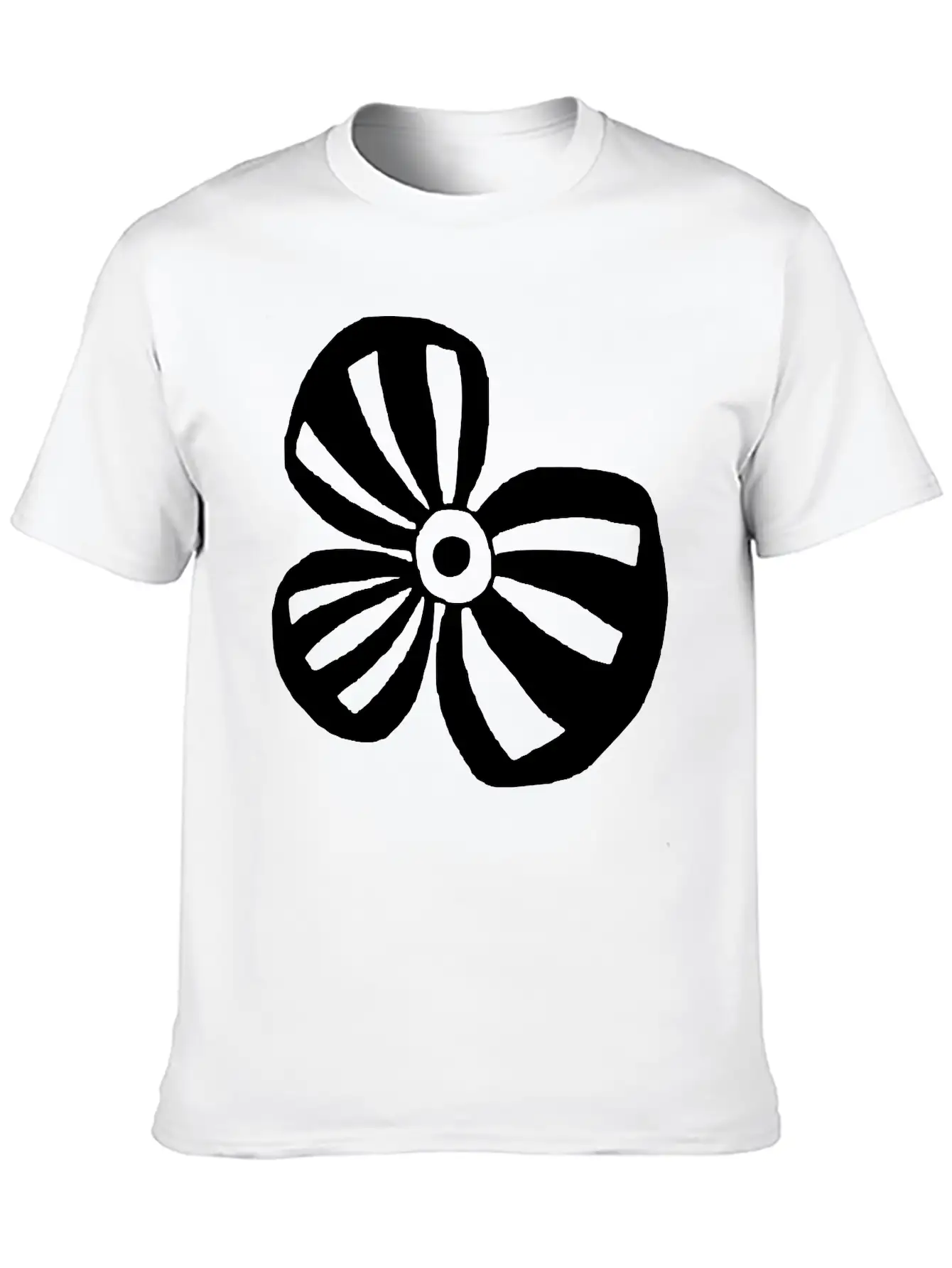 White Flower Comfortable Minimalist Graphic Tee – Summer Style Essential