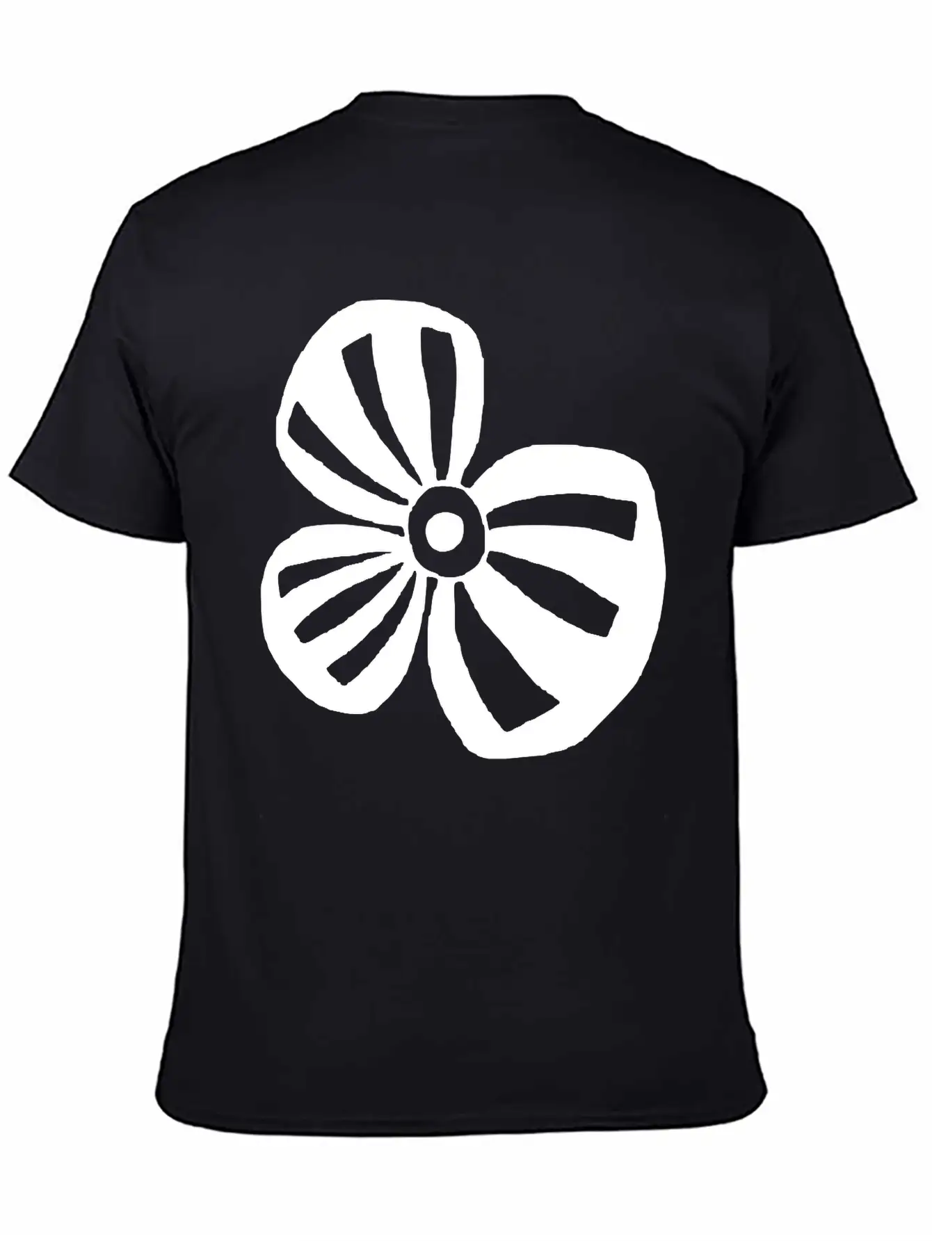 White Flower Comfortable Minimalist Graphic Tee – Summer Style Essential
