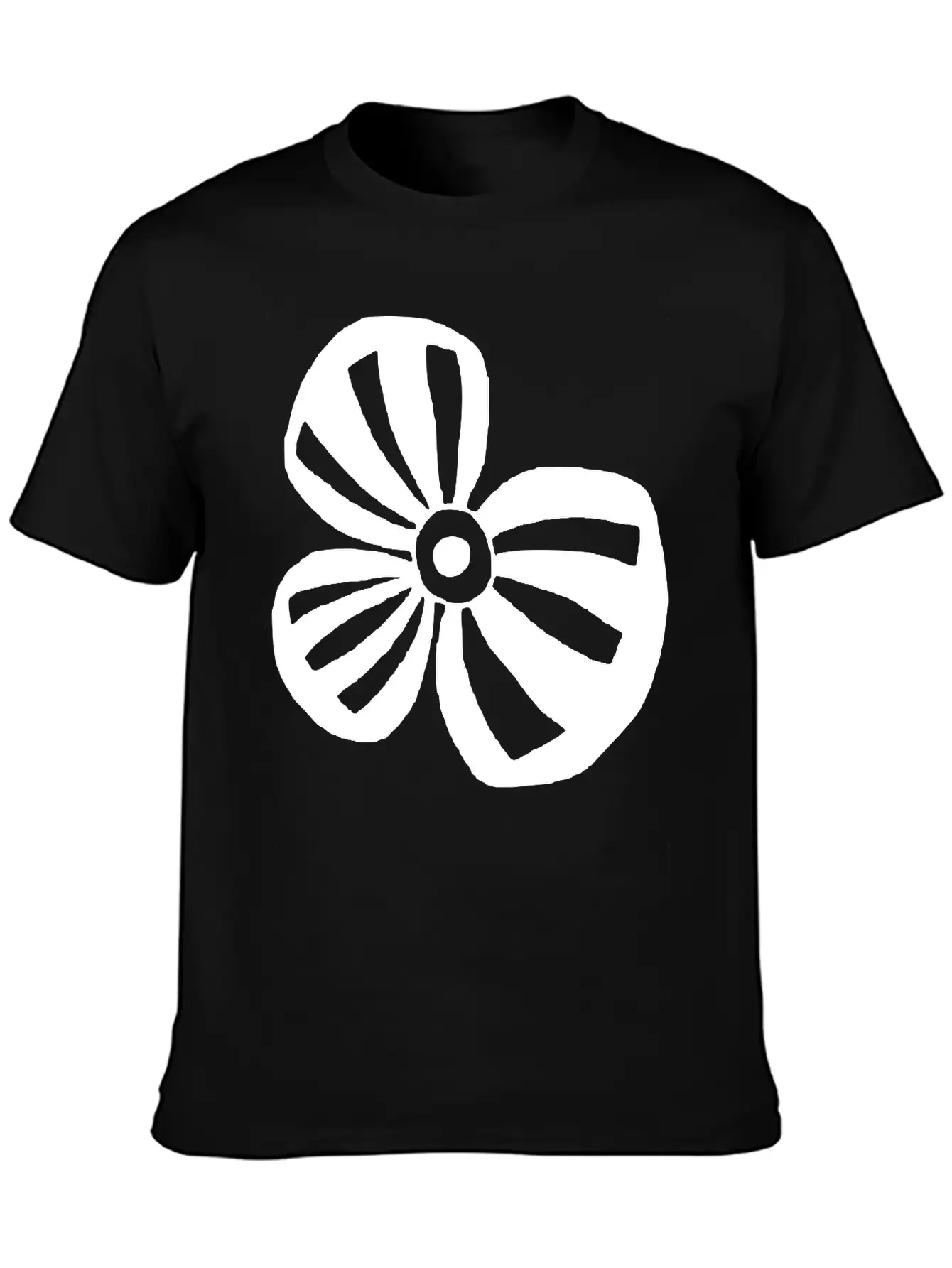 White Flower Comfortable Minimalist Graphic Tee – Summer Style Essential