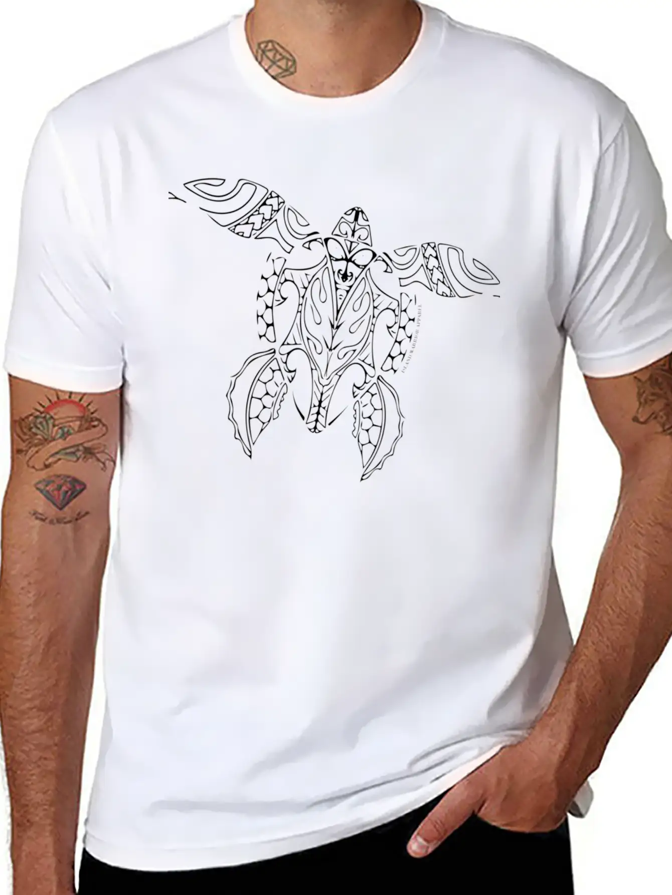 White Island Warrior Tribal Turtle Comfortable Minimalist Graphic Tee – Summer Style Essential
