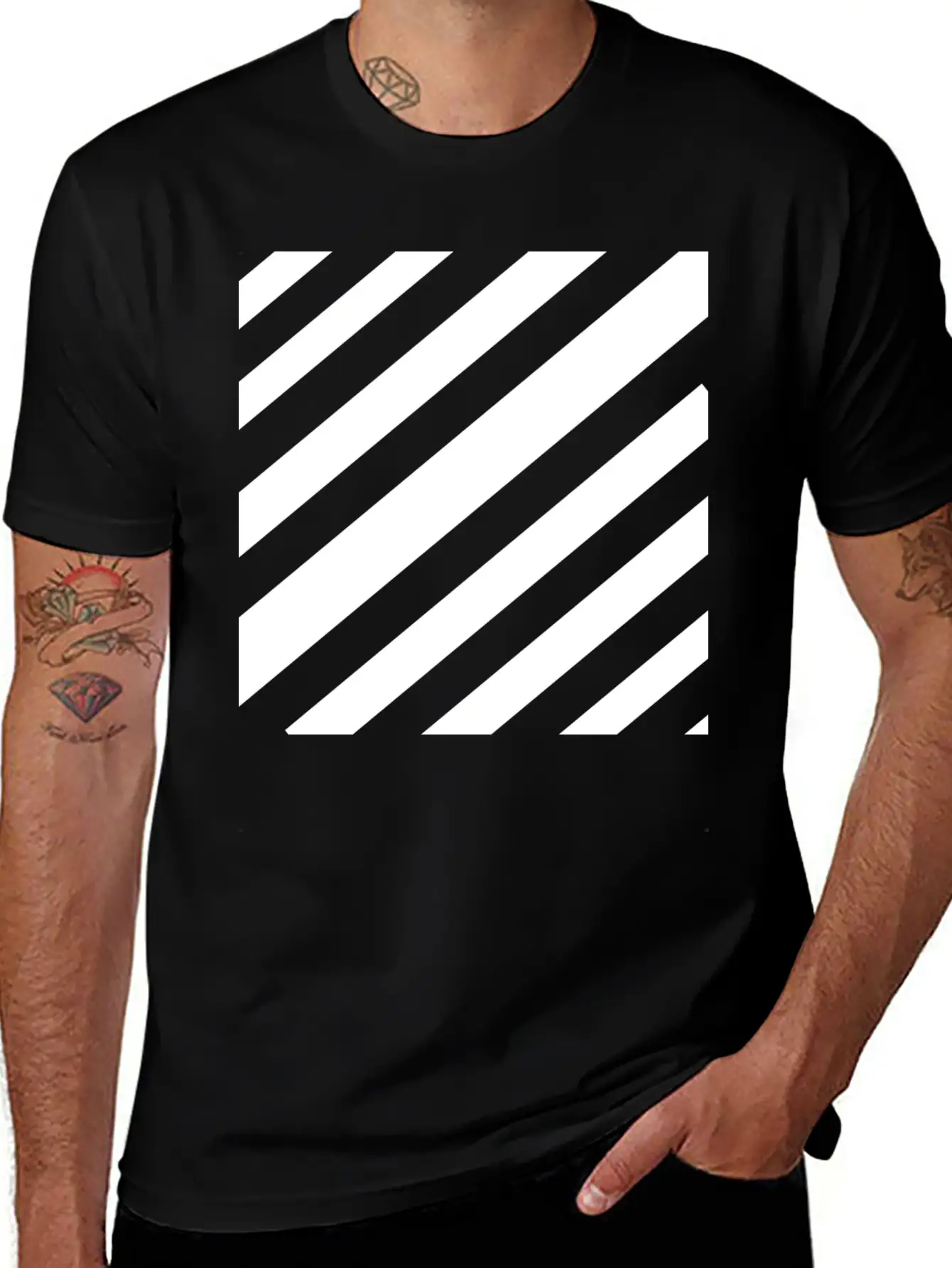 White Lines Design Essential Unisex Summer Tee – Soft Cotton Casual Fit