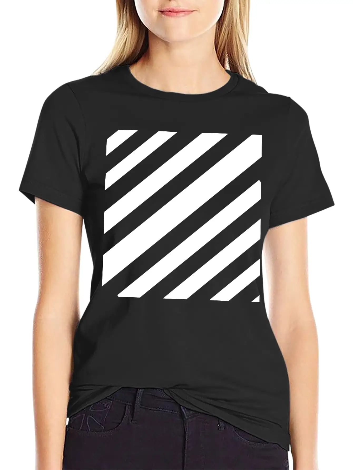 White Lines Design Essential Unisex Summer Tee – Soft Cotton Casual Fit