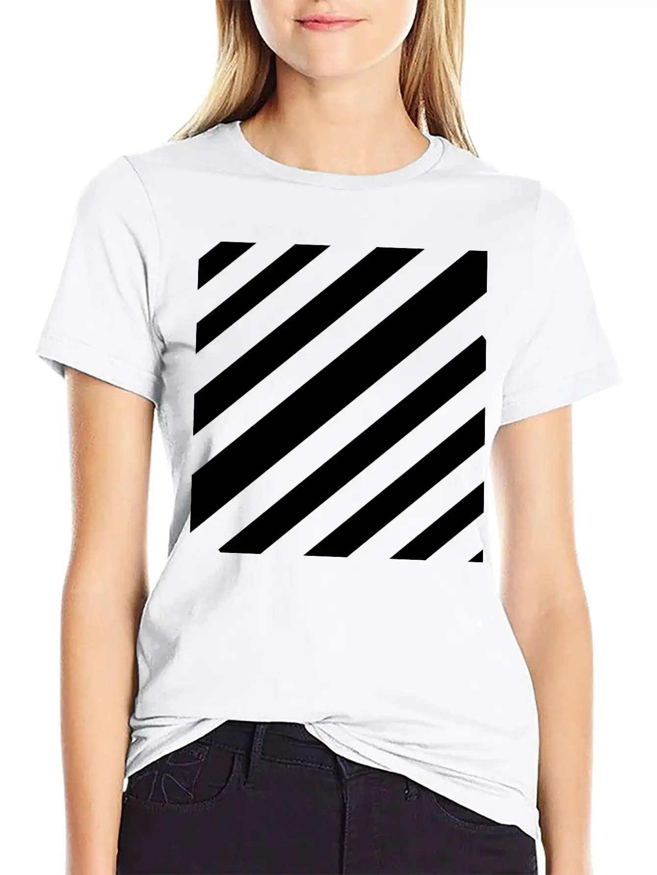 White Lines Design Essential Unisex Summer Tee – Soft Cotton Casual Fit