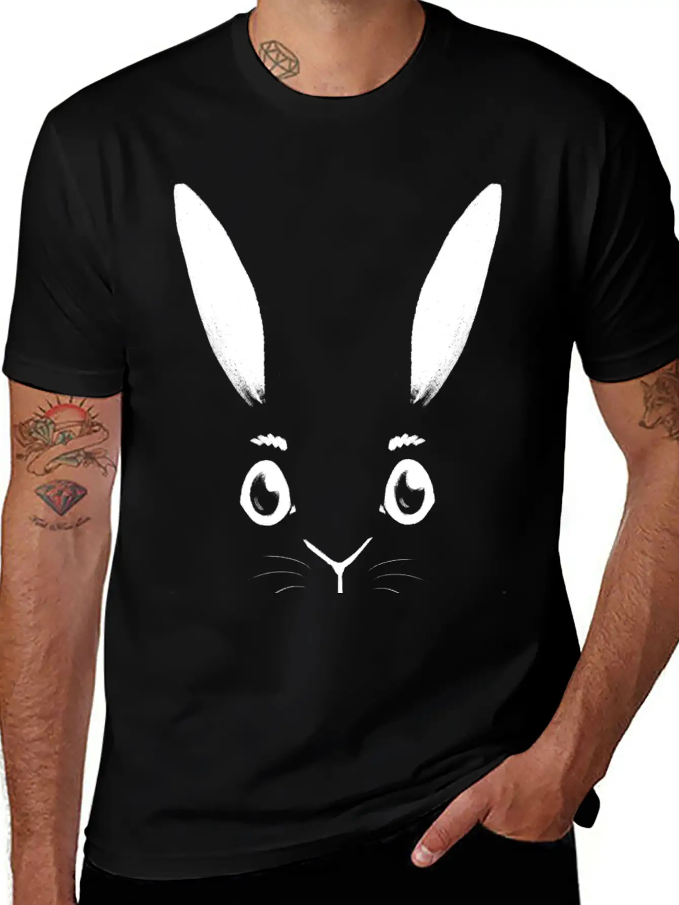 White Rabbit Unisex Short Sleeve Soft Cotton T-Shirt – Casual Everyday Wear