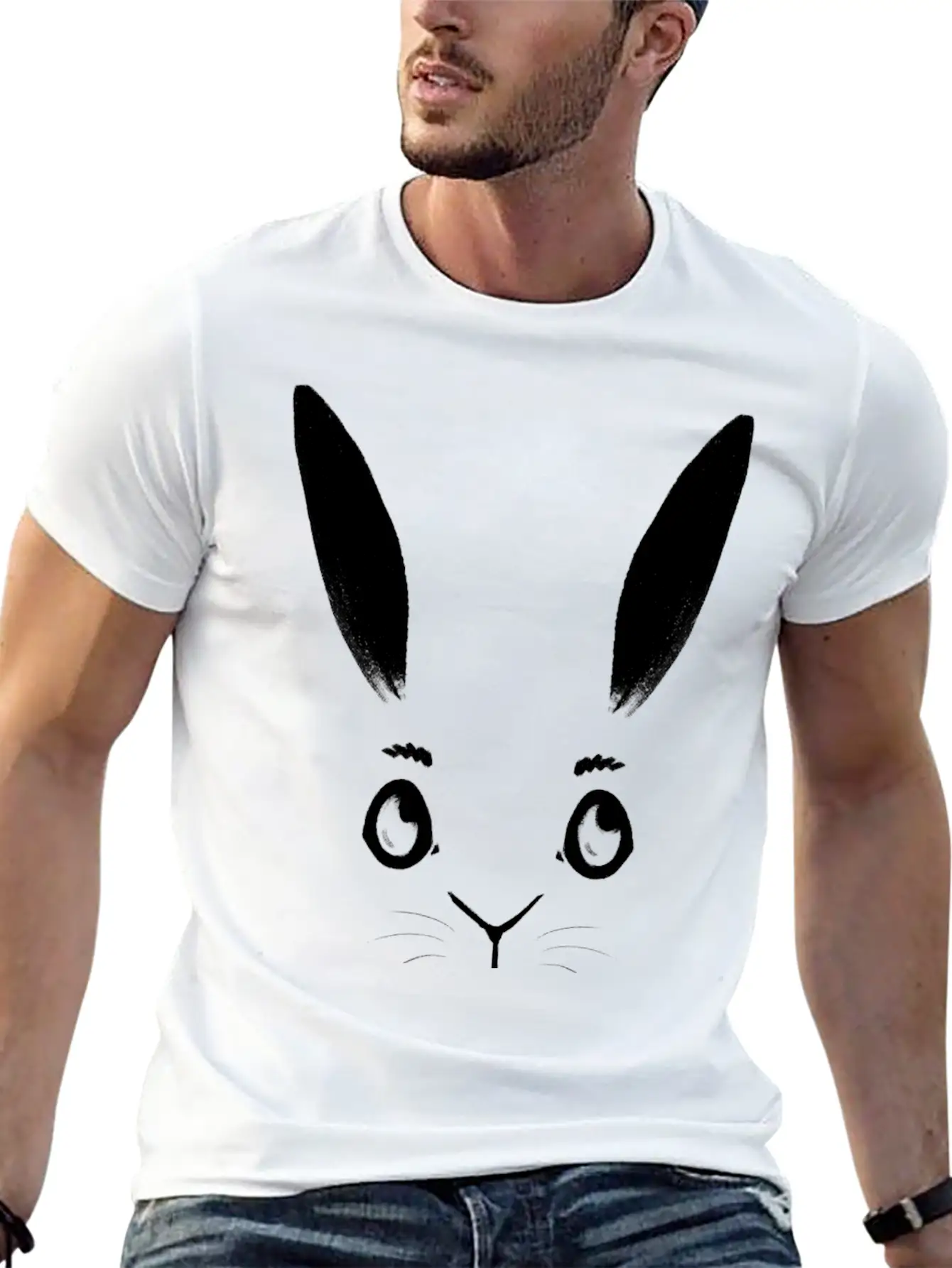 White Rabbit Unisex Short Sleeve Soft Cotton T-Shirt – Casual Everyday Wear