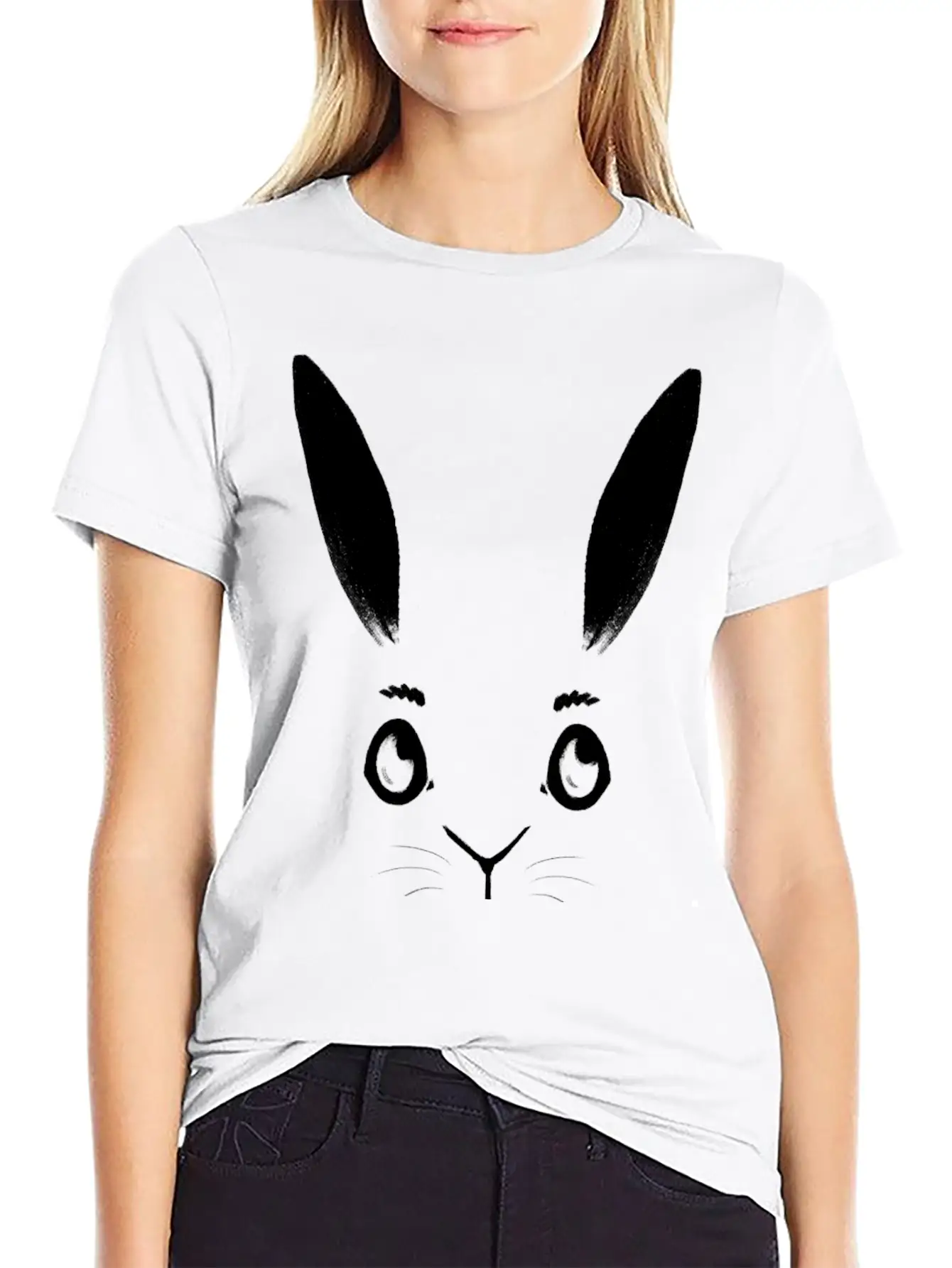 White Rabbit Unisex Short Sleeve Soft Cotton T-Shirt – Casual Everyday Wear