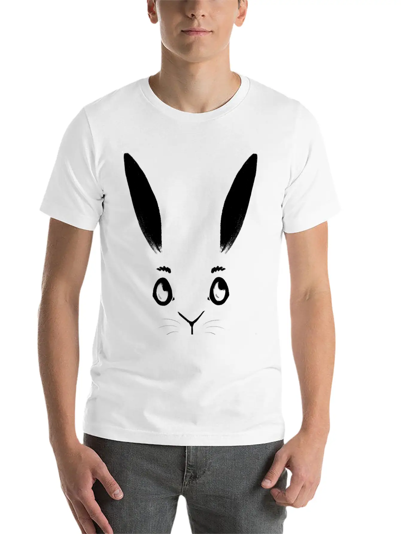 White Rabbit Unisex Short Sleeve Soft Cotton T-Shirt – Casual Everyday Wear