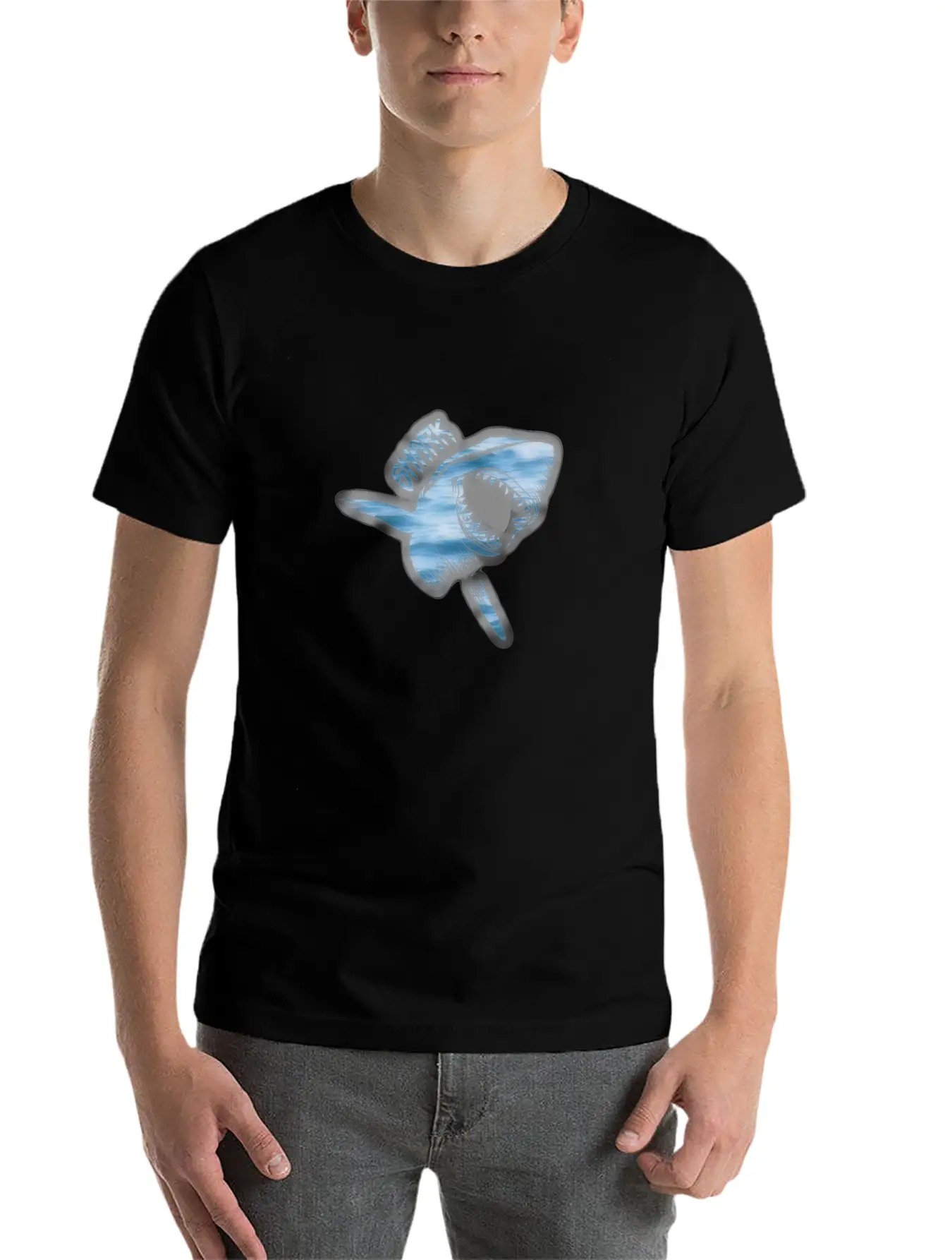 White Shark Unisex Short Sleeve Soft Cotton T-Shirt – Casual Everyday Wear