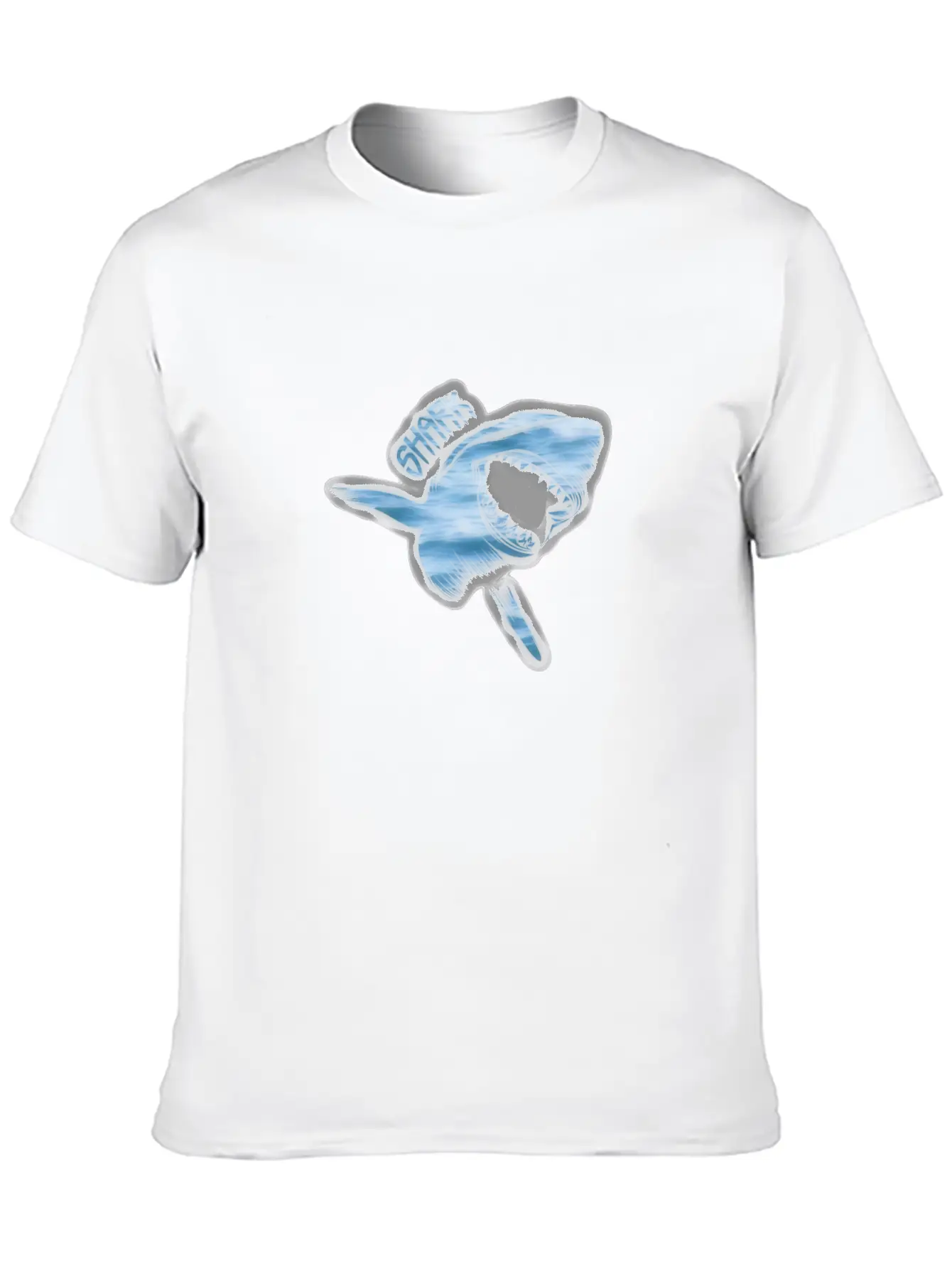 White Shark Unisex Short Sleeve Soft Cotton T-Shirt – Casual Everyday Wear