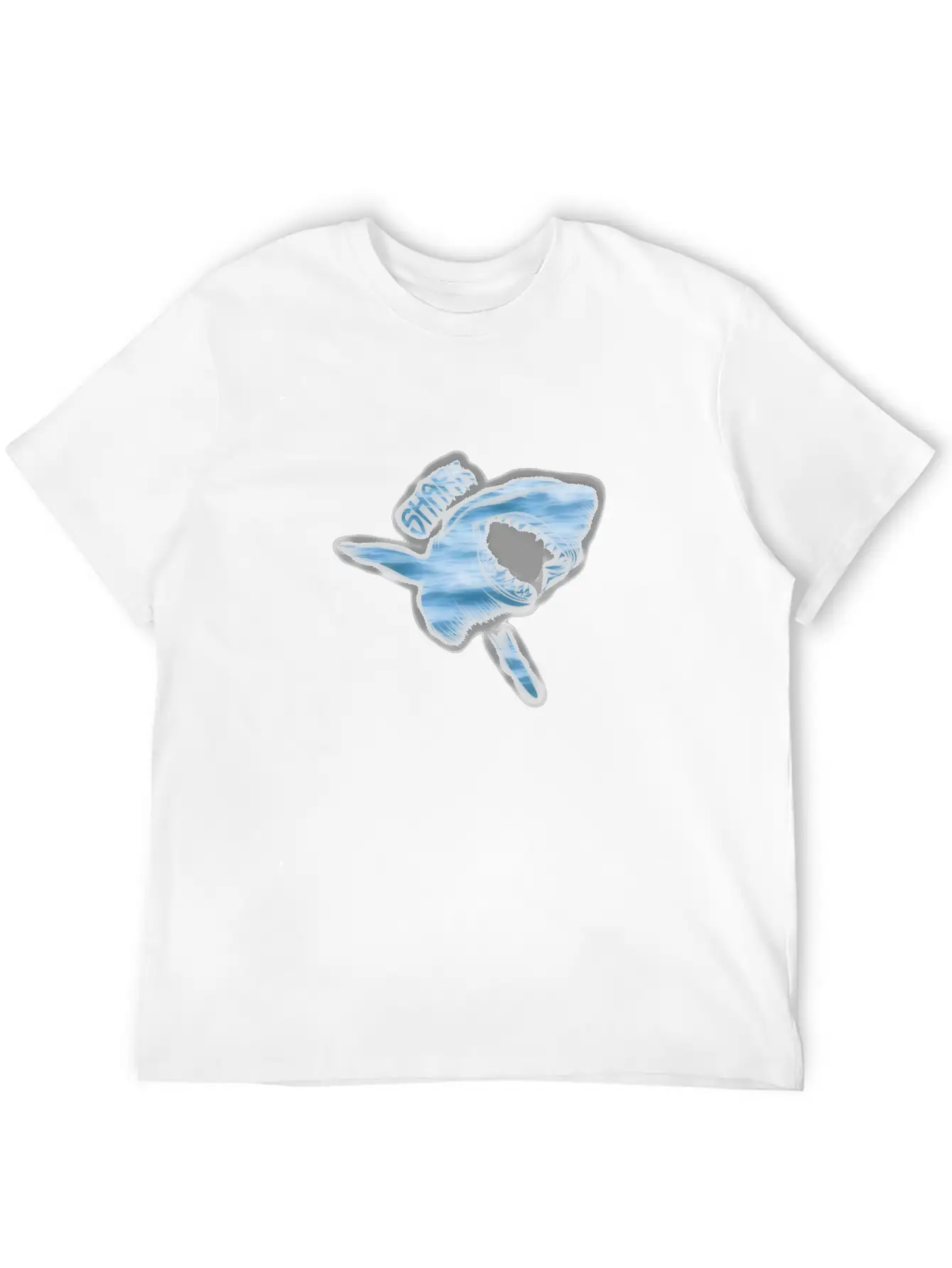 White Shark Unisex Short Sleeve Soft Cotton T-Shirt – Casual Everyday Wear