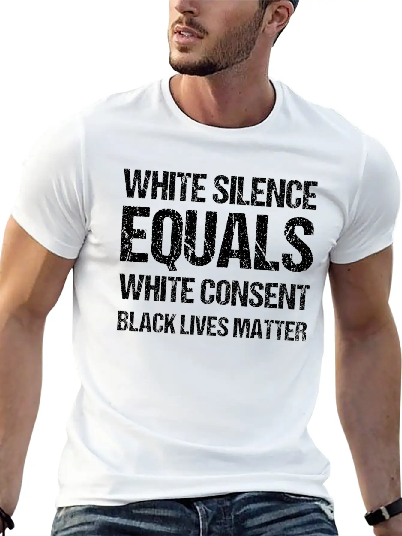 White Silence Equals White Consent Black Lives Timeless Short Sleeve Tee – Comfy And Minimalist Design