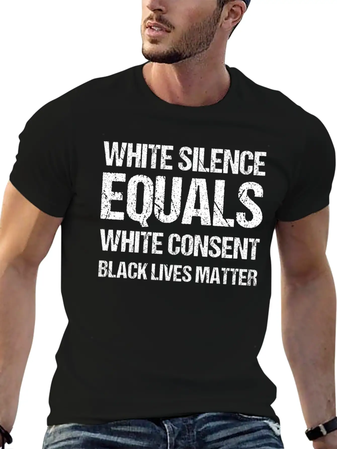 White Silence Equals White Consent Black Lives Timeless Short Sleeve Tee – Comfy And Minimalist Design