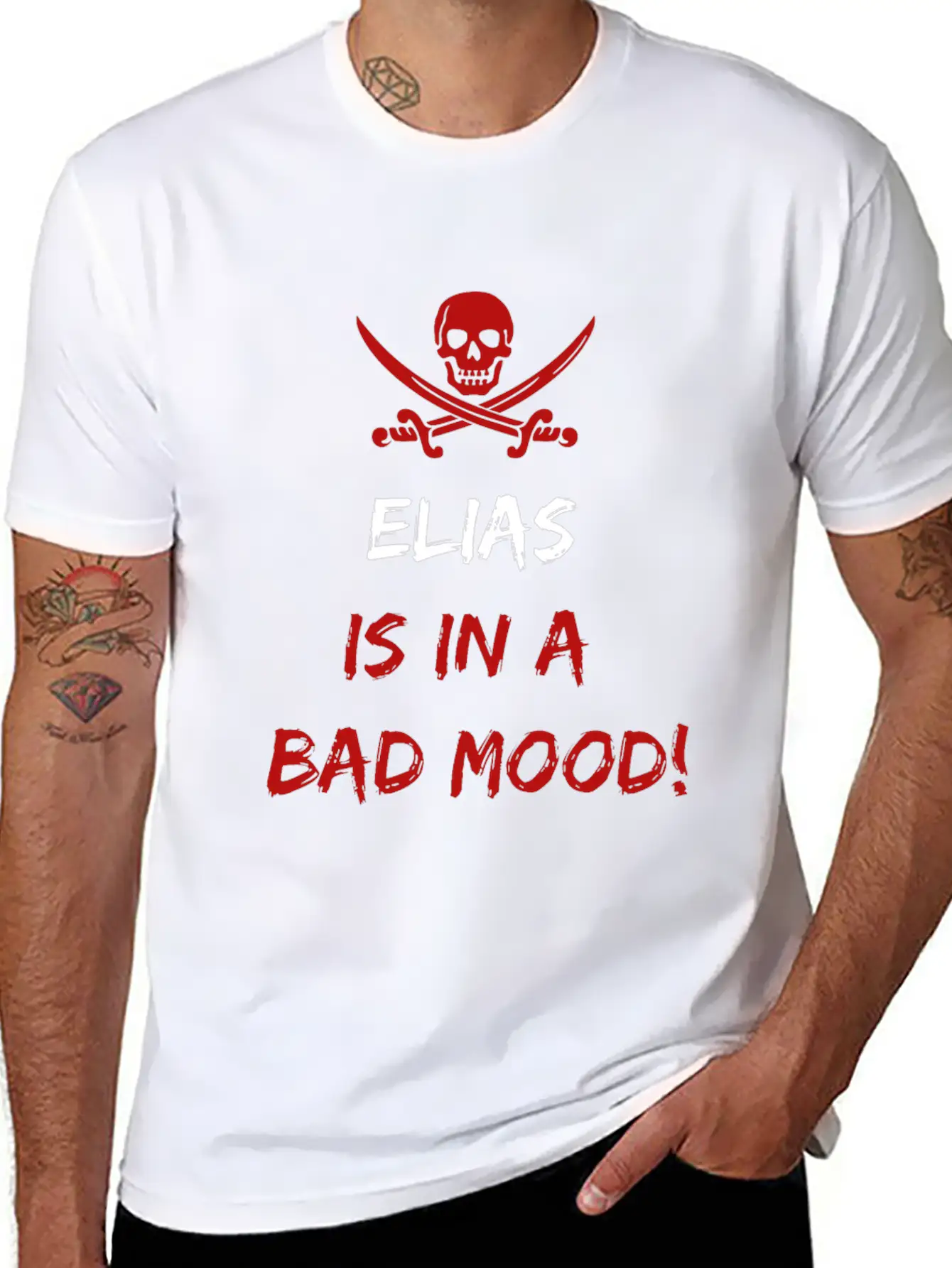 Who Is In A Bad Mood Elias Timeless Short Sleeve Tee – Comfy And Minimalist Design