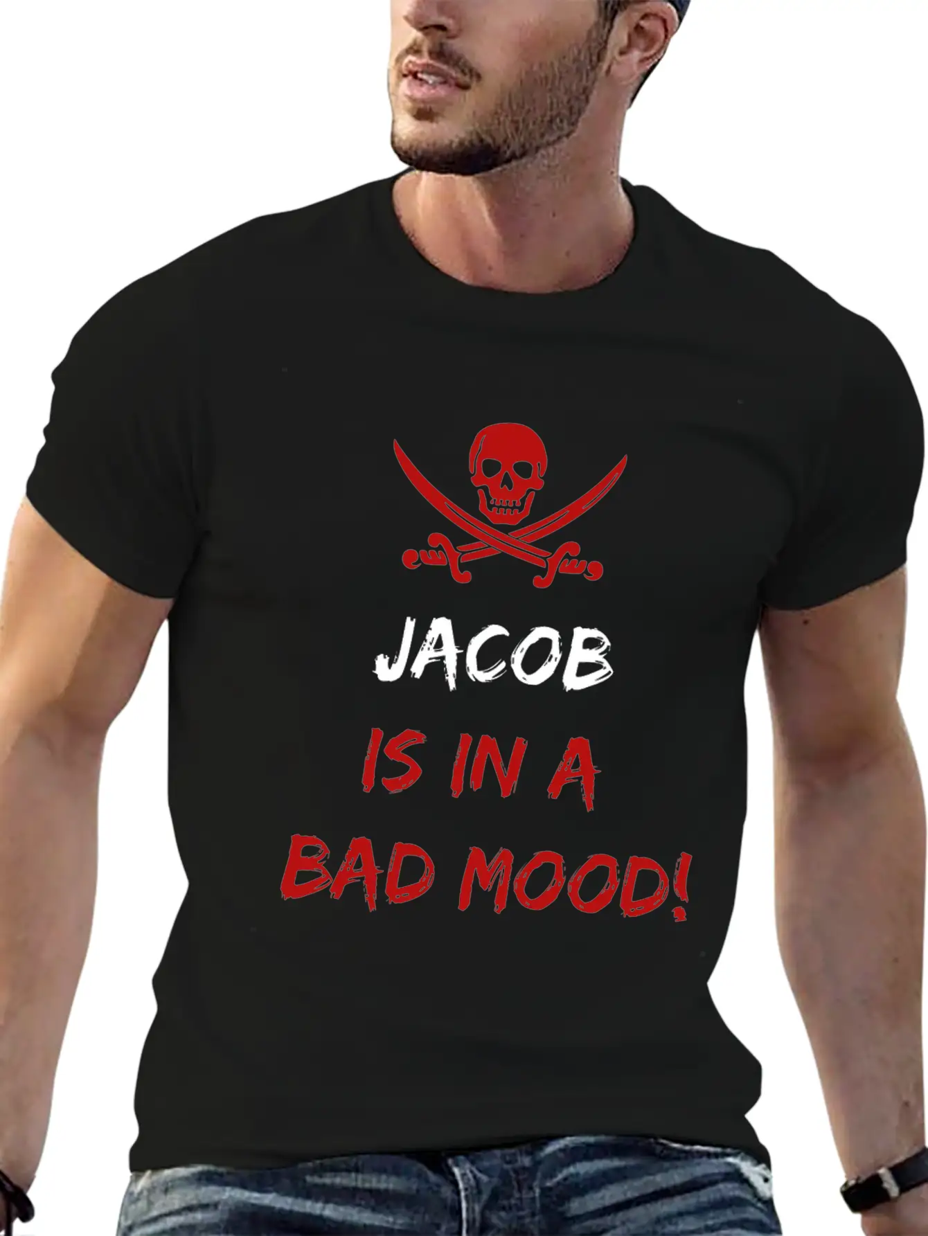 Who Is In A Bad Mood Jacob Timeless Short Sleeve Tee – Comfy And Minimalist Design