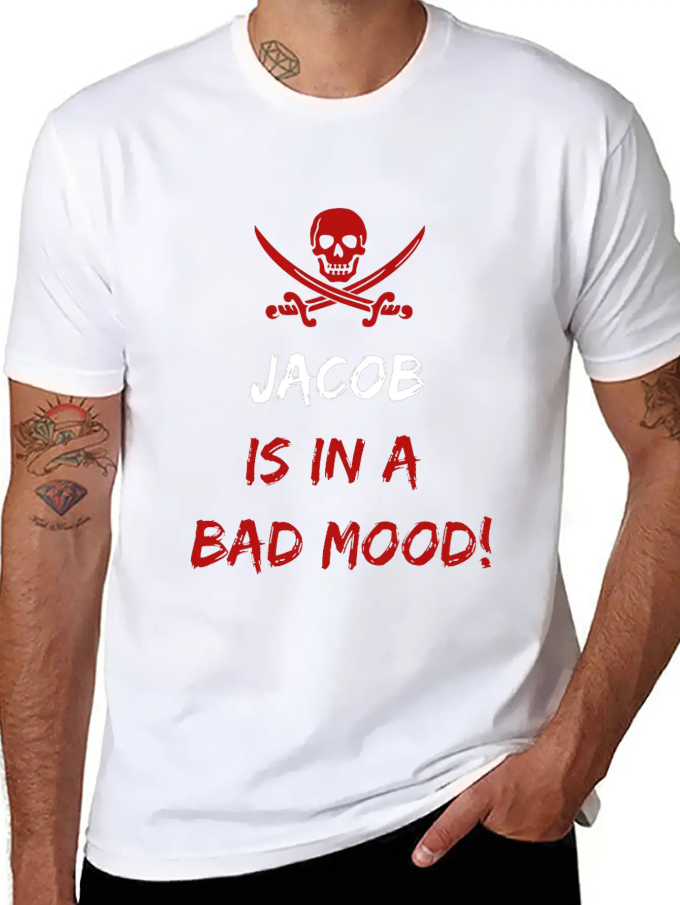 Who Is In A Bad Mood Jacob Timeless Short Sleeve Tee – Comfy And Minimalist Design