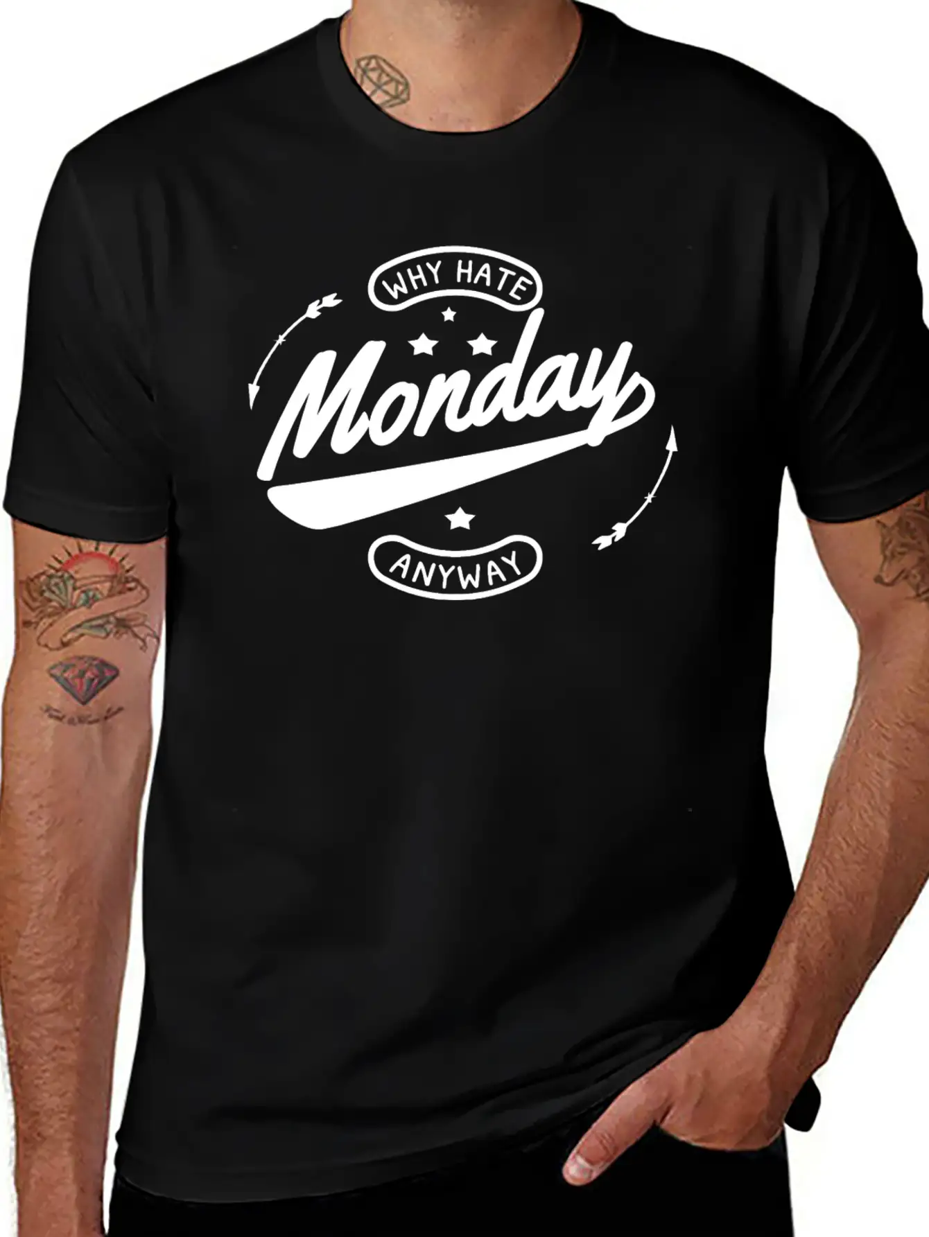 Why Hate Monday - White Essential Unisex Summer Tee – Soft Cotton Casual Fit