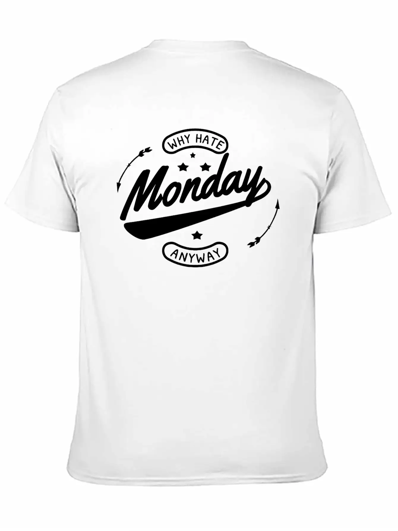Why Hate Monday - White Essential Unisex Summer Tee – Soft Cotton Casual Fit