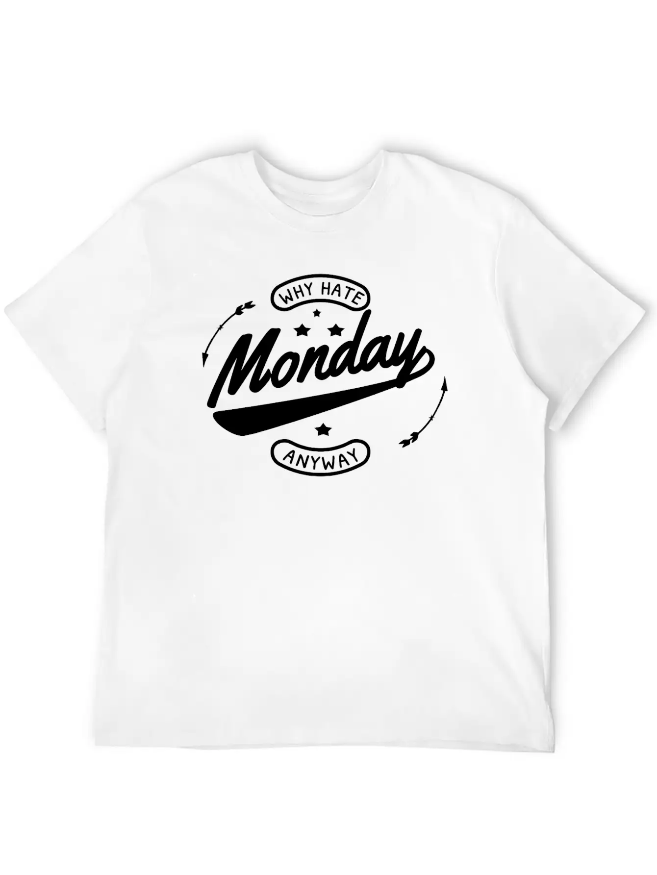 Why Hate Monday - White Essential Unisex Summer Tee – Soft Cotton Casual Fit