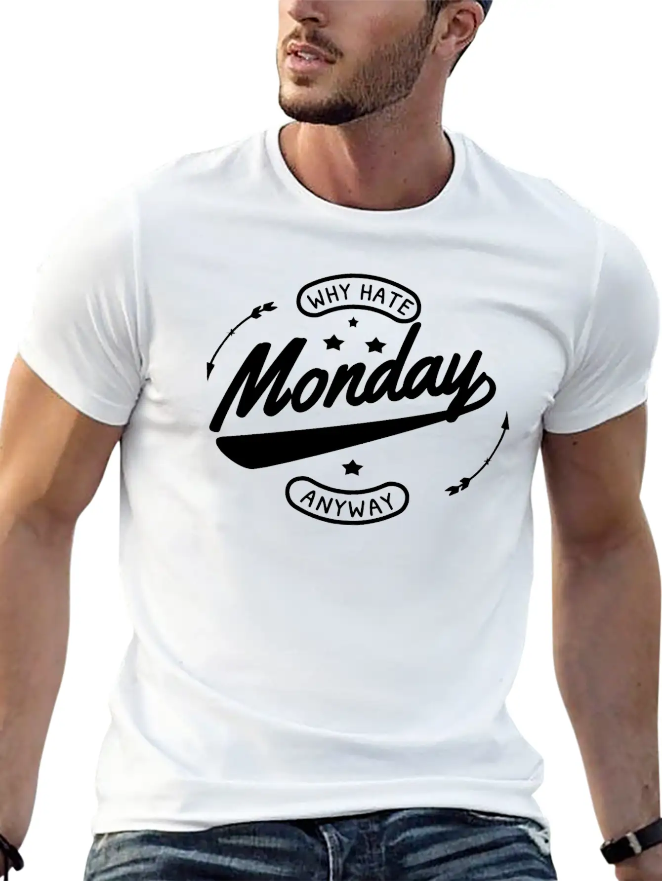 Why Hate Monday - White Essential Unisex Summer Tee – Soft Cotton Casual Fit