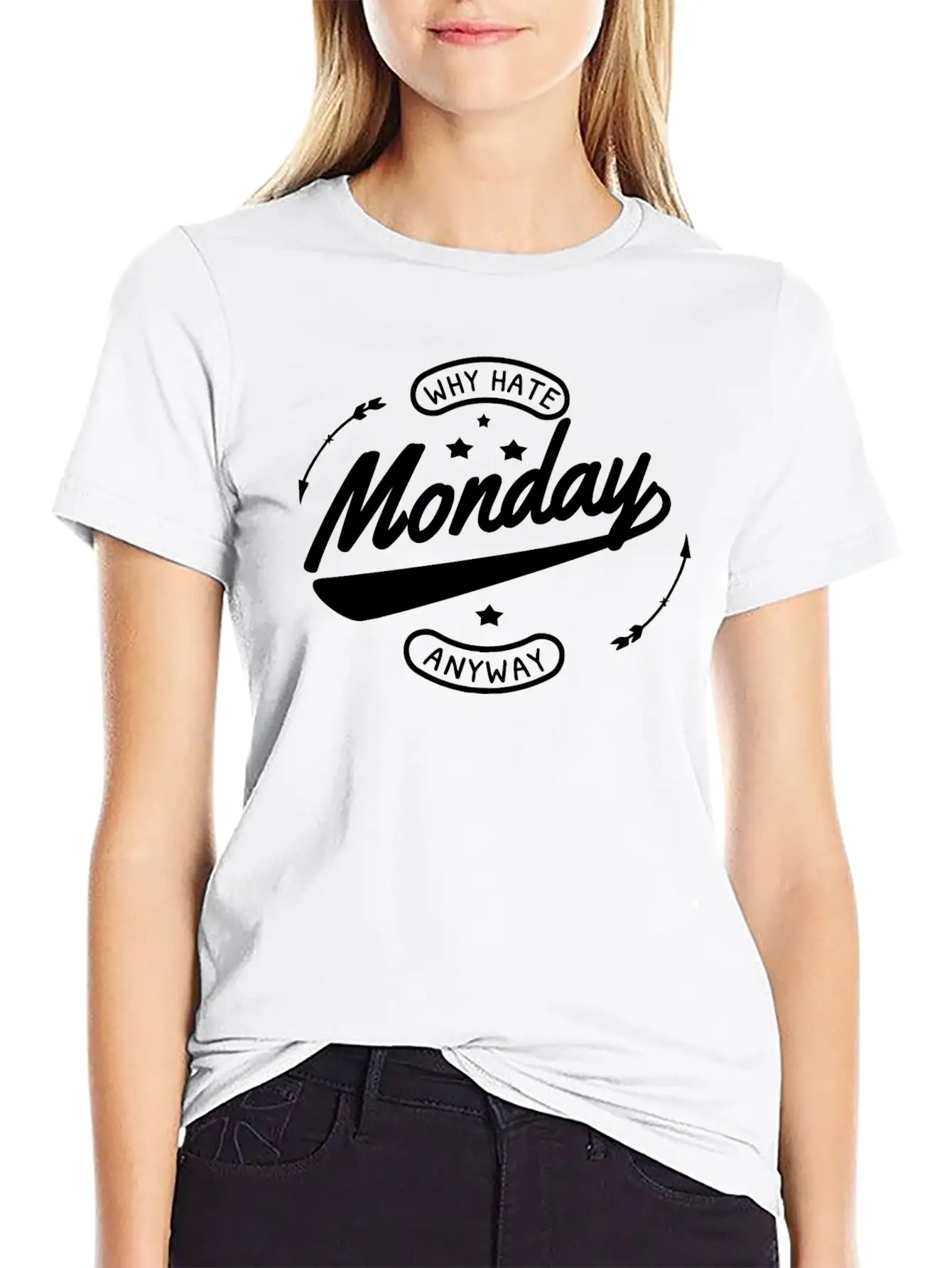 Why Hate Monday - White Essential Unisex Summer Tee – Soft Cotton Casual Fit