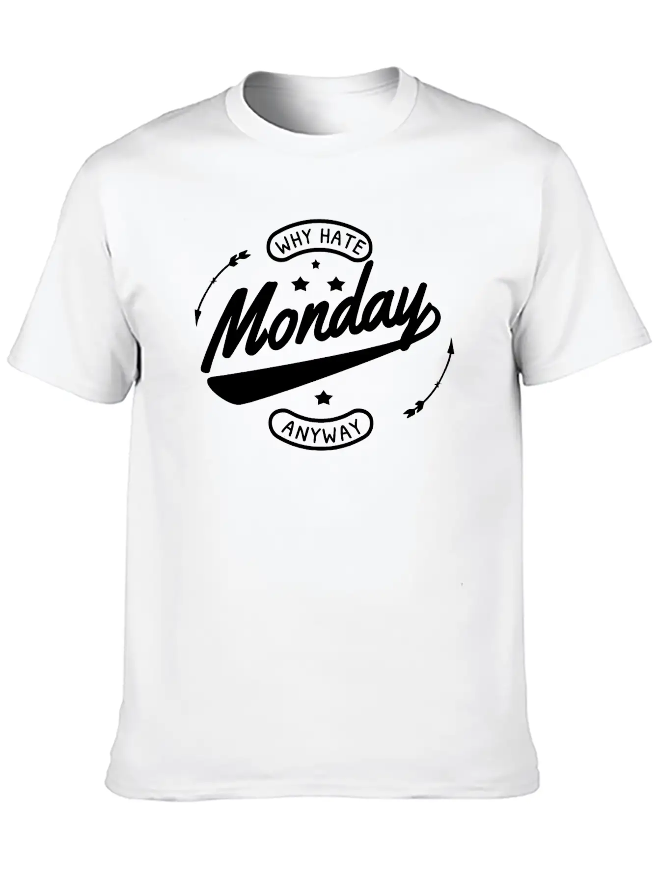 Why Hate Monday - White Essential Unisex Summer Tee – Soft Cotton Casual Fit