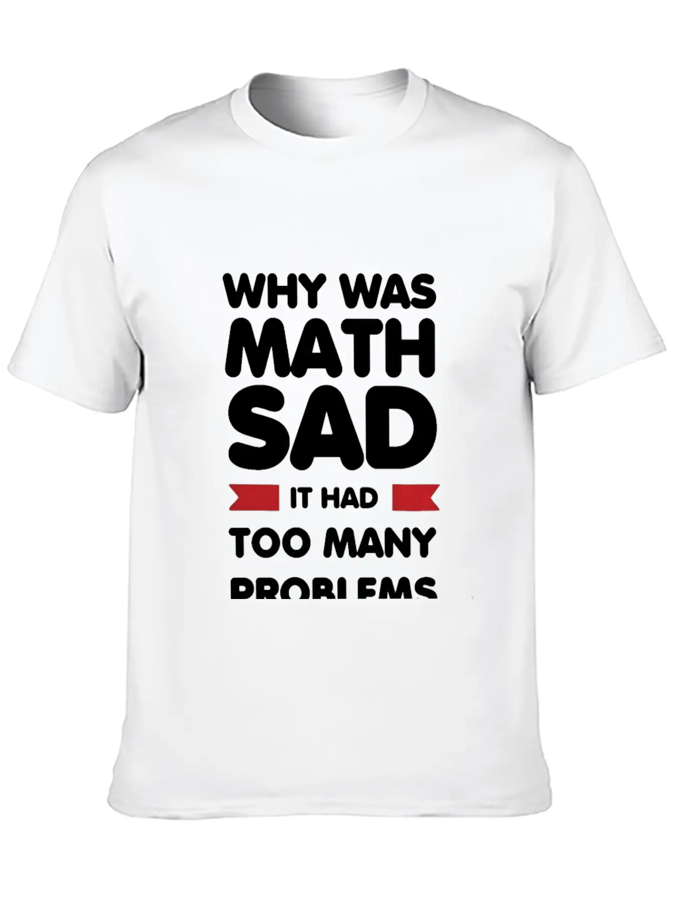 Why Was Math Sad Stylish Everyday T-Shirt – Unisex Basic Cotton Tee
