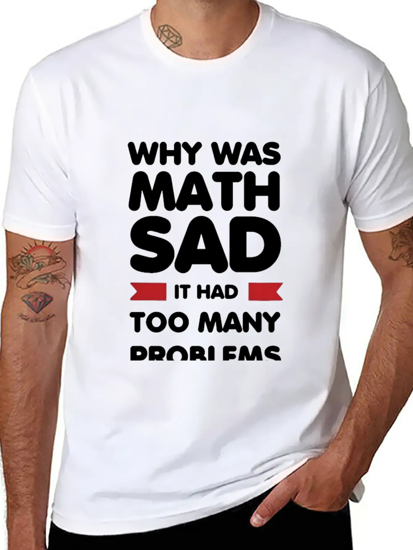 Why Was Math Sad Stylish Everyday T-Shirt – Unisex Basic Cotton Tee