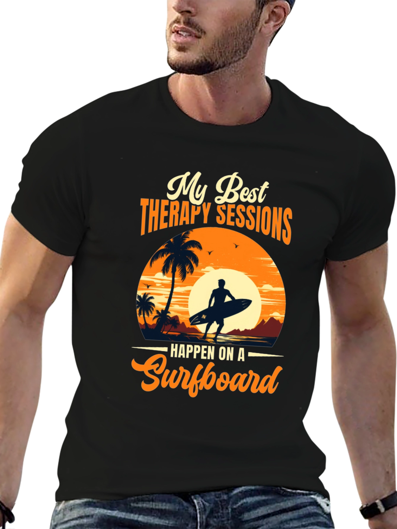 Surfing Therapy T-Shirt: Beach Vibes Apparel