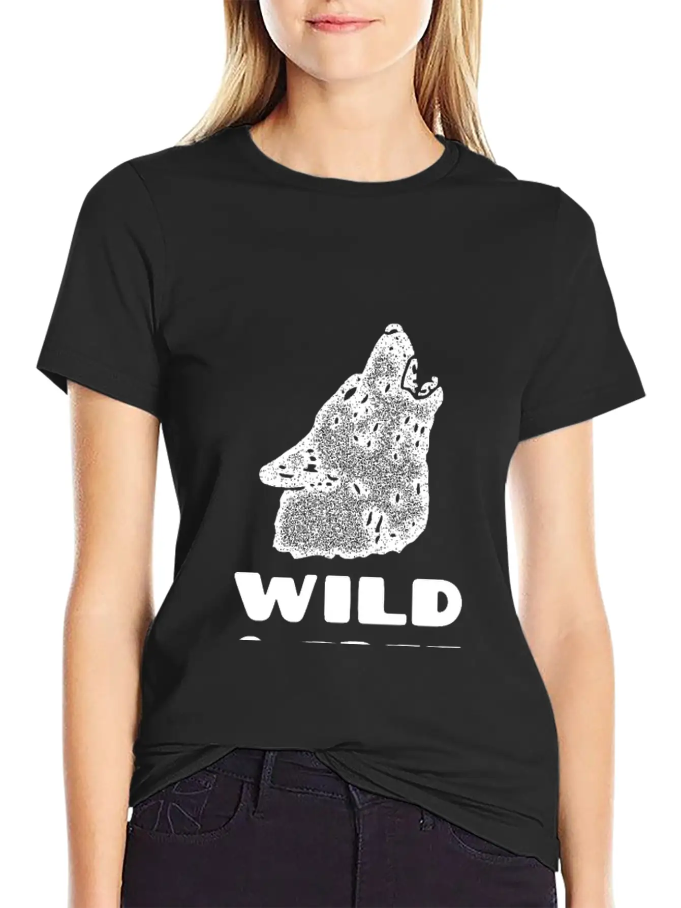 Wild And Free Wolf Comfortable Minimalist Graphic Tee – Summer Style Essential