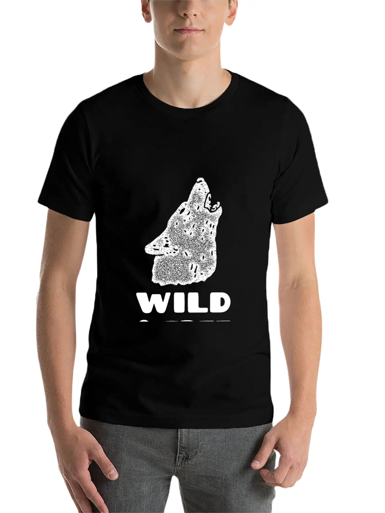 Wild And Free Wolf Comfortable Minimalist Graphic Tee – Summer Style Essential