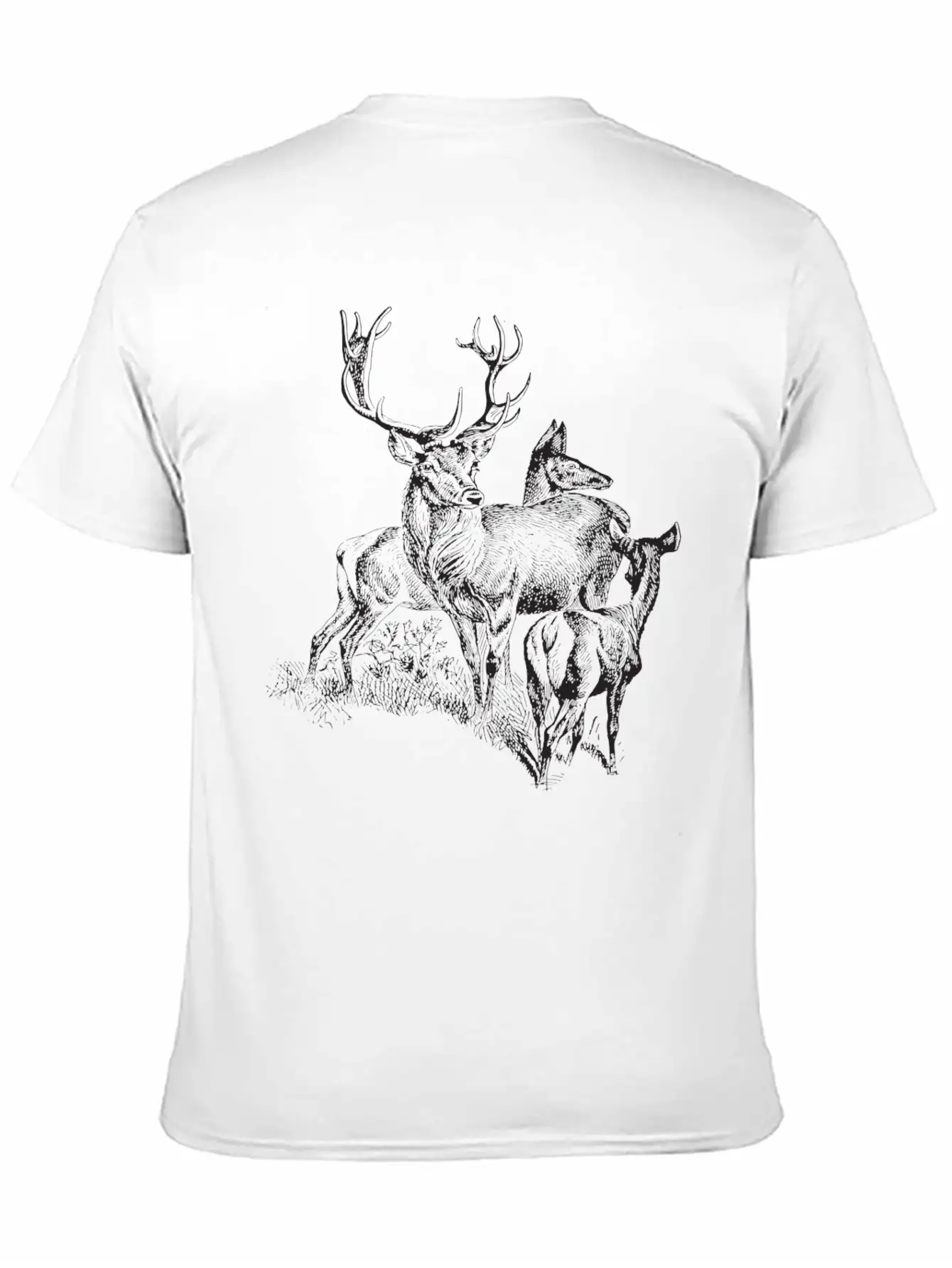Wild Deer Unisex Short Sleeve Soft Cotton T-Shirt – Casual Everyday Wear