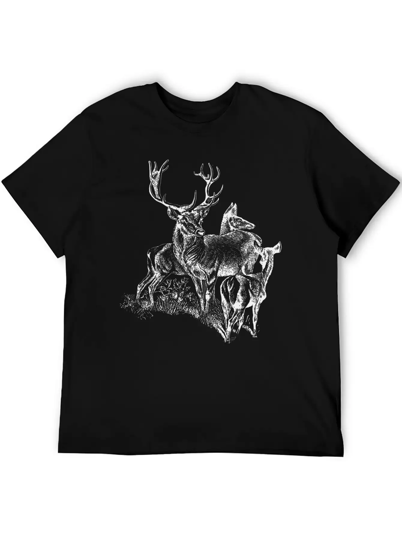 Wild Deer Unisex Short Sleeve Soft Cotton T-Shirt – Casual Everyday Wear