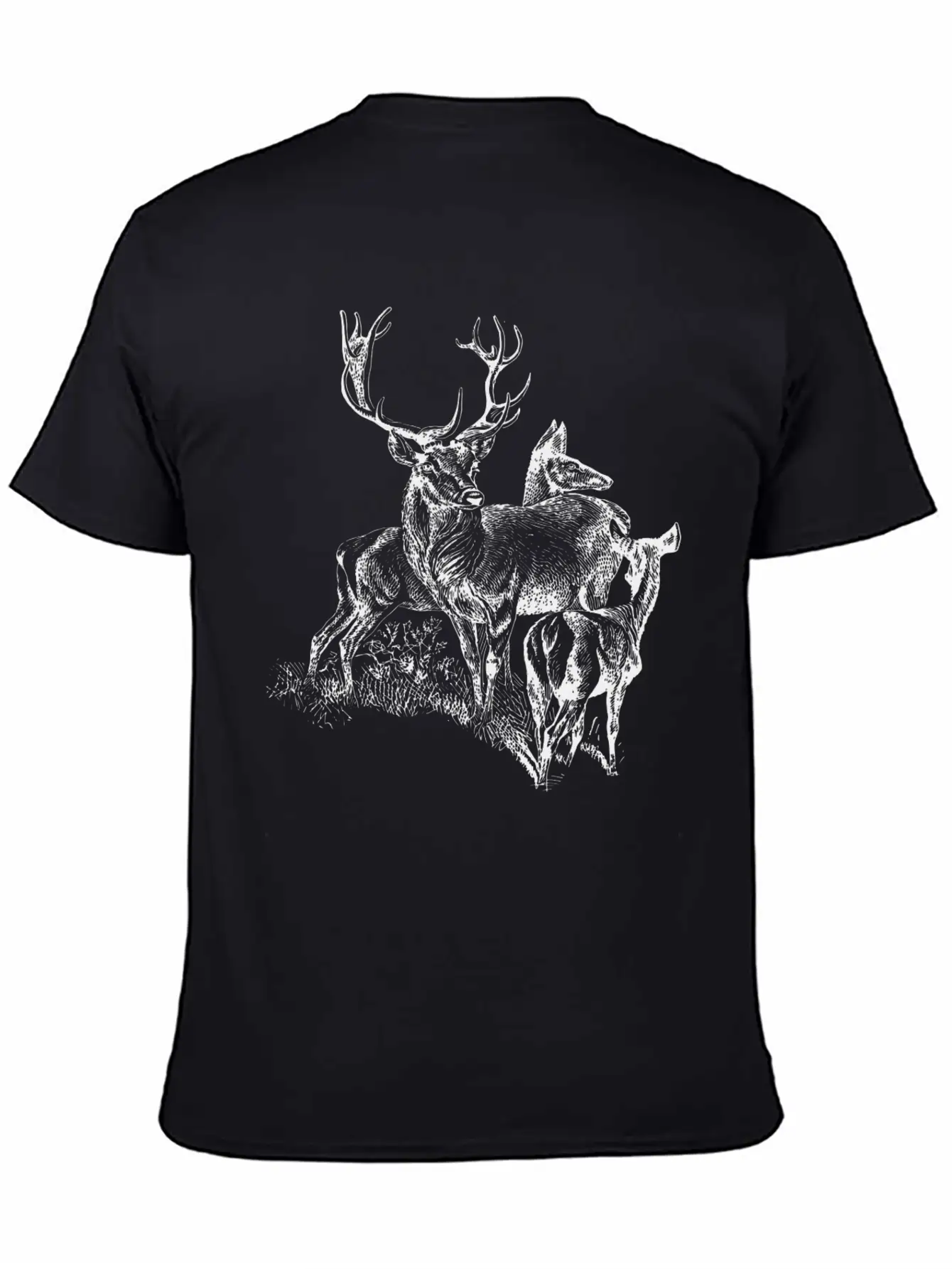 Wild Deer Unisex Short Sleeve Soft Cotton T-Shirt – Casual Everyday Wear