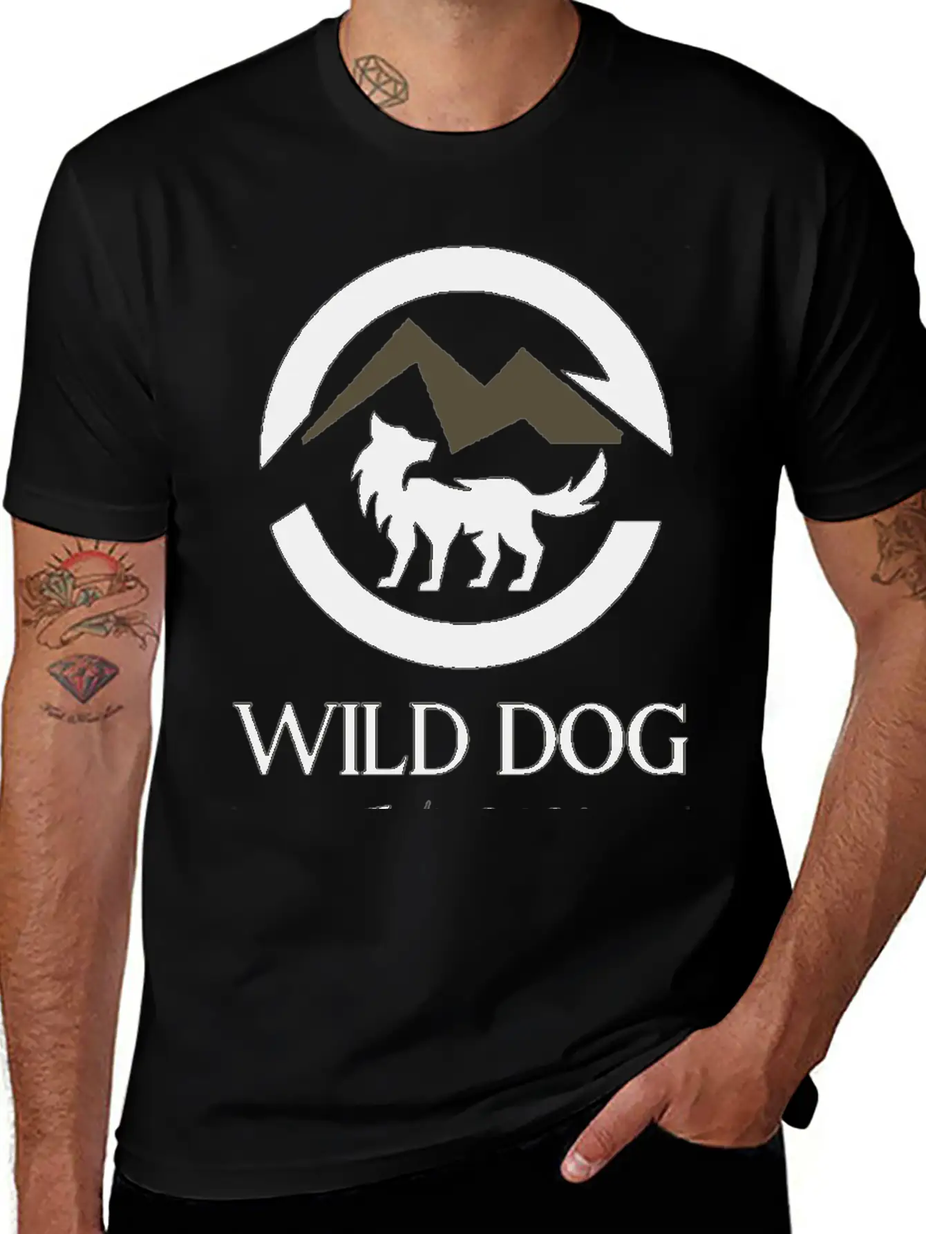 Wild Dog Logo Stylish Everyday T-Shirt – Unisex Basic Cotton Tee