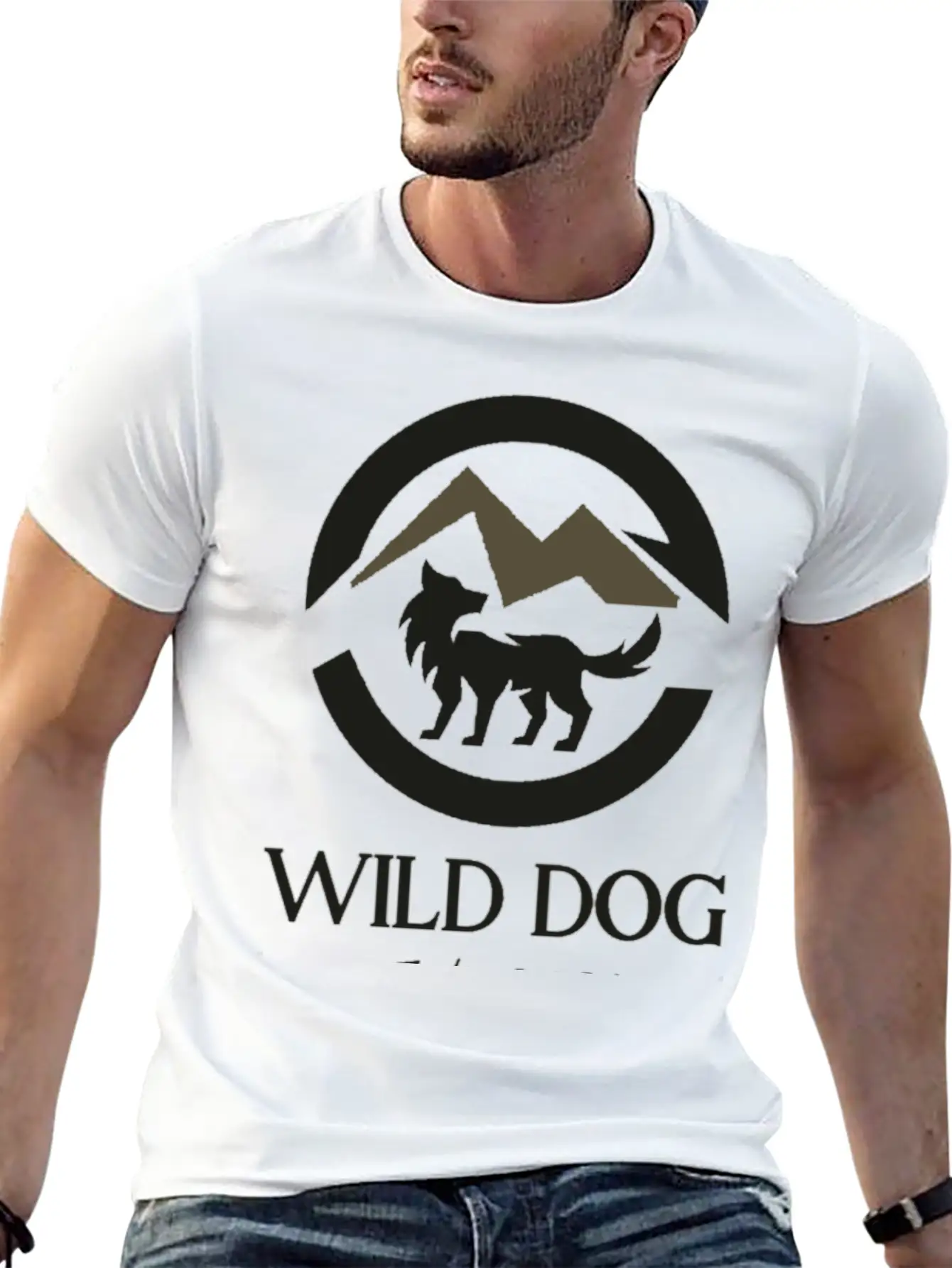 Wild Dog Logo Stylish Everyday T-Shirt – Unisex Basic Cotton Tee