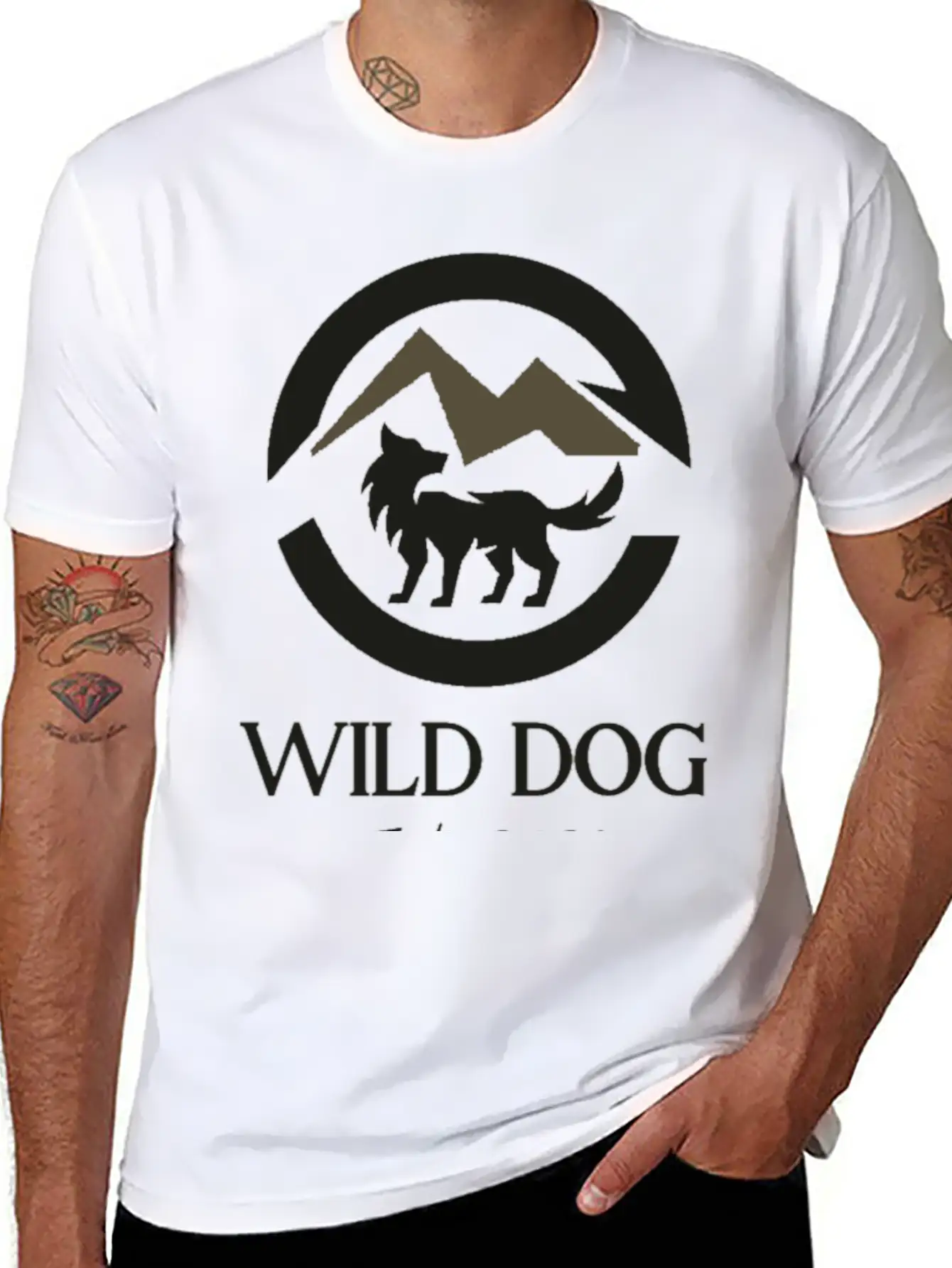 Wild Dog Logo Stylish Everyday T-Shirt – Unisex Basic Cotton Tee
