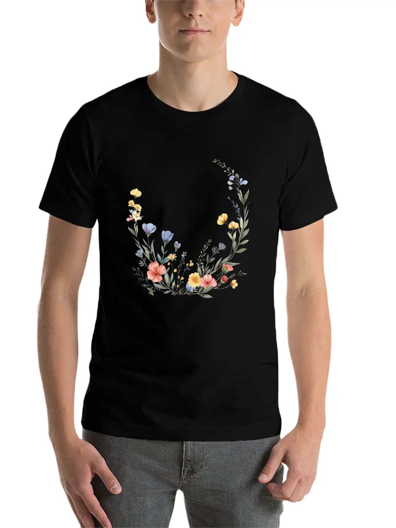 Wild Flowers Stylish Everyday T-Shirt – Unisex Basic Cotton Tee