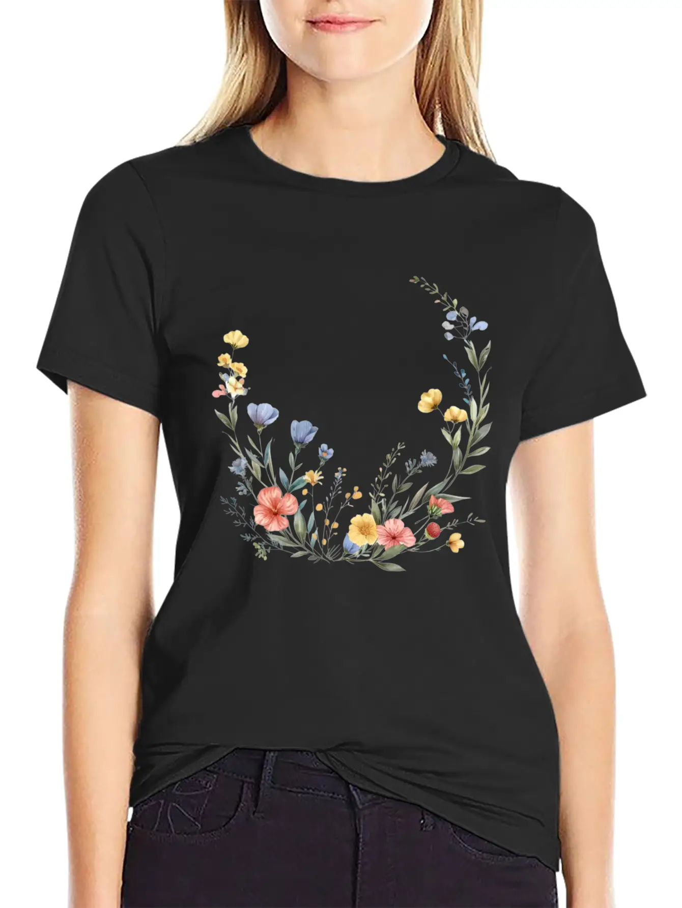 Wild Flowers Stylish Everyday T-Shirt – Unisex Basic Cotton Tee