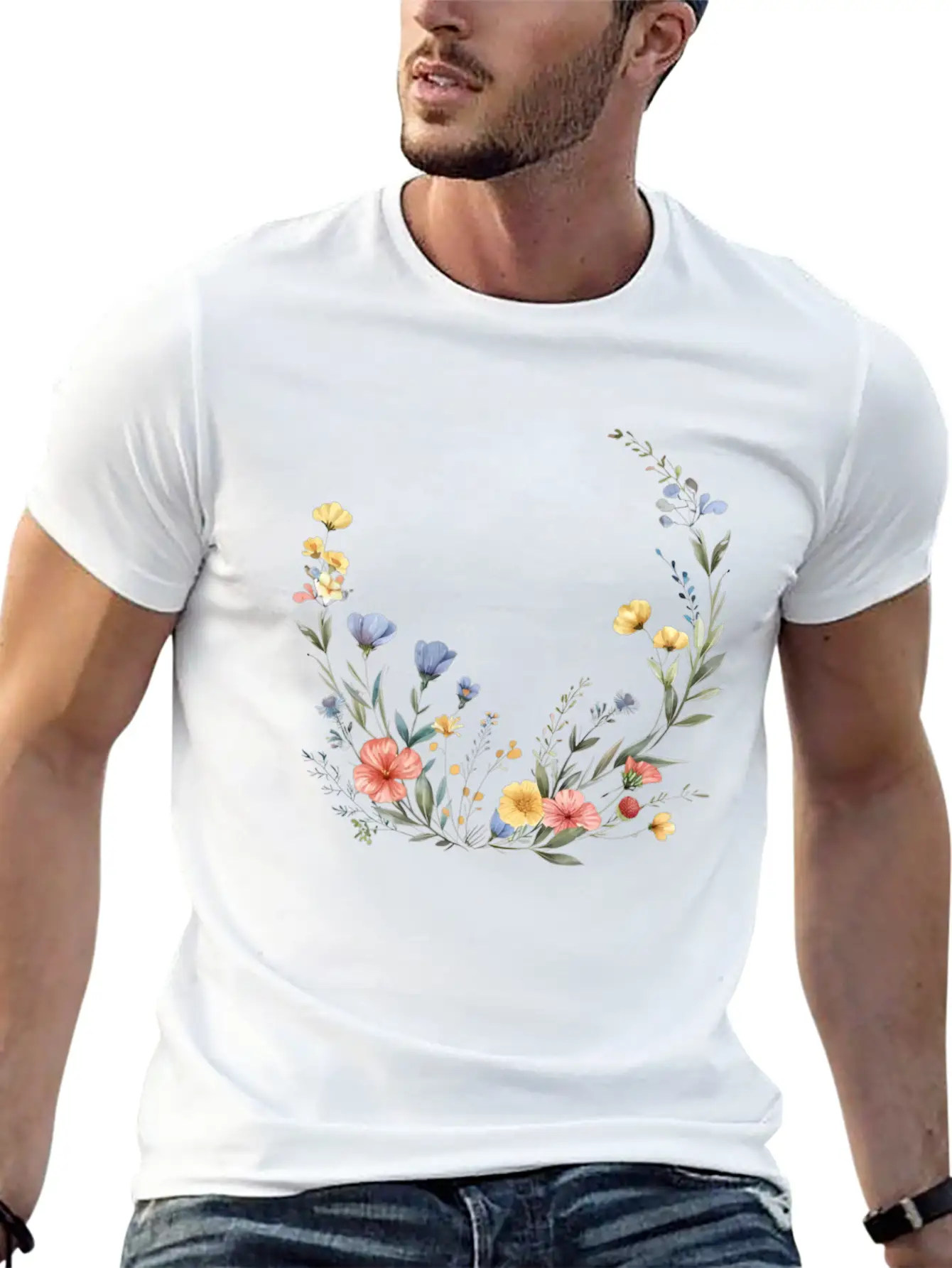 Wild Flowers Stylish Everyday T-Shirt – Unisex Basic Cotton Tee