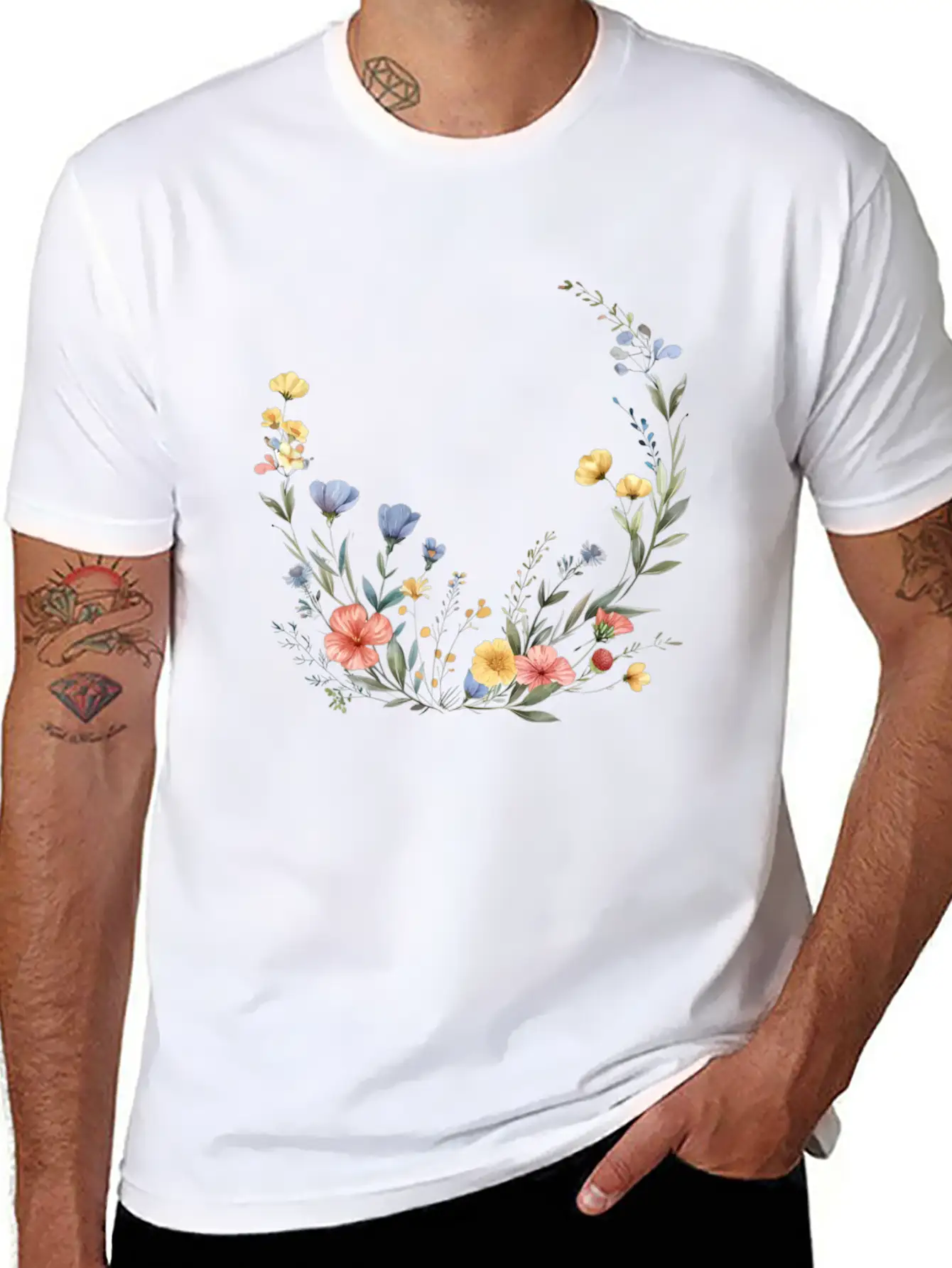 Wild Flowers Stylish Everyday T-Shirt – Unisex Basic Cotton Tee