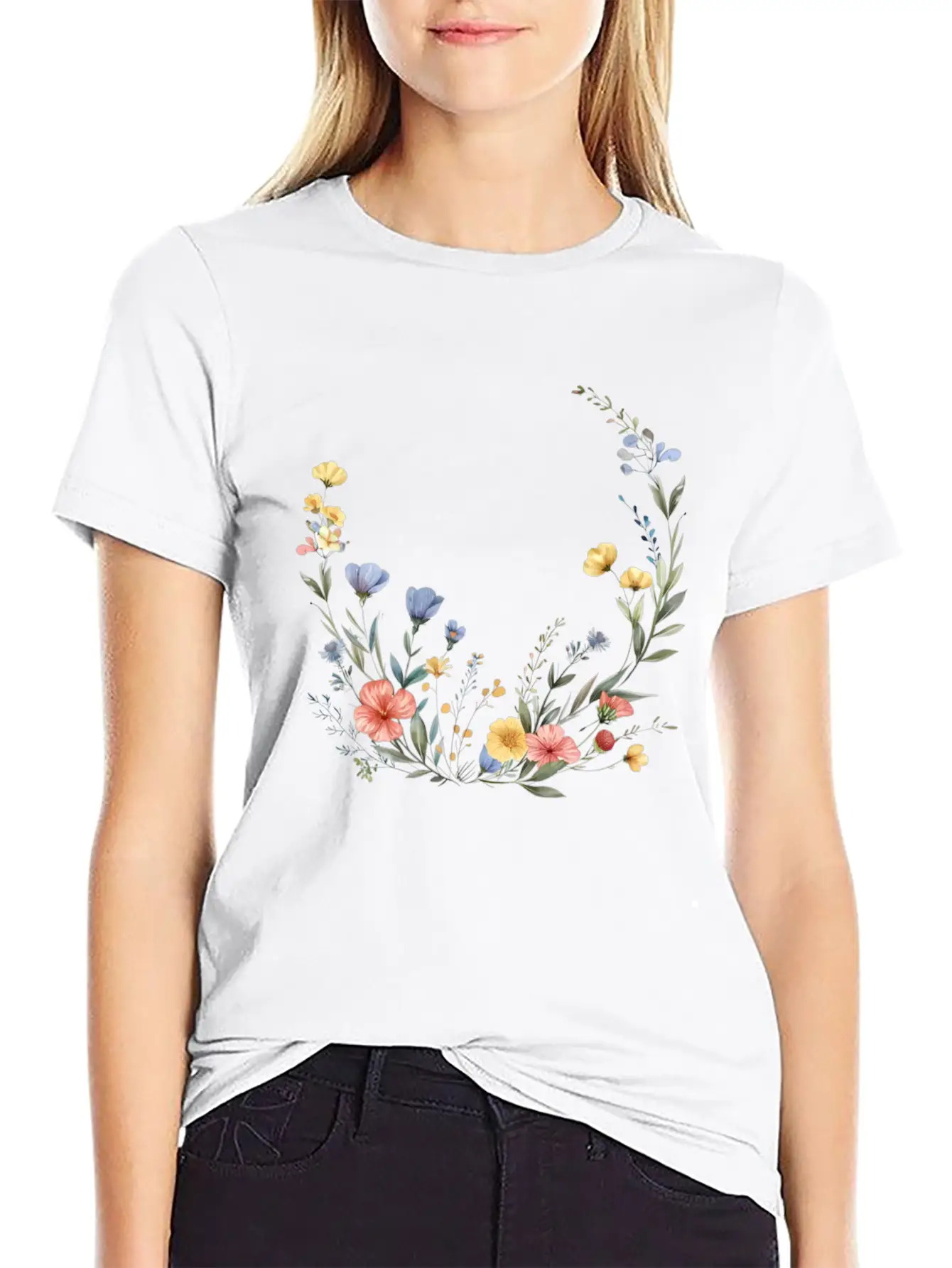 Wild Flowers Stylish Everyday T-Shirt – Unisex Basic Cotton Tee