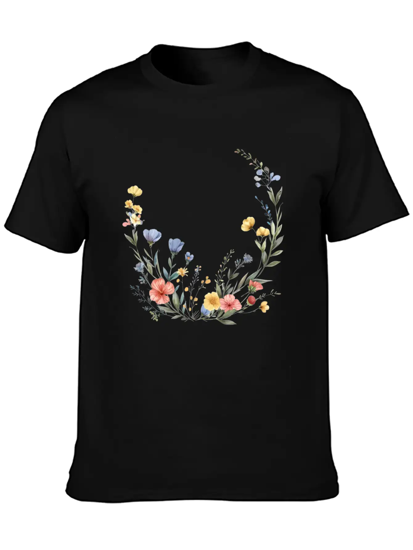 Wild Flowers Stylish Everyday T-Shirt – Unisex Basic Cotton Tee