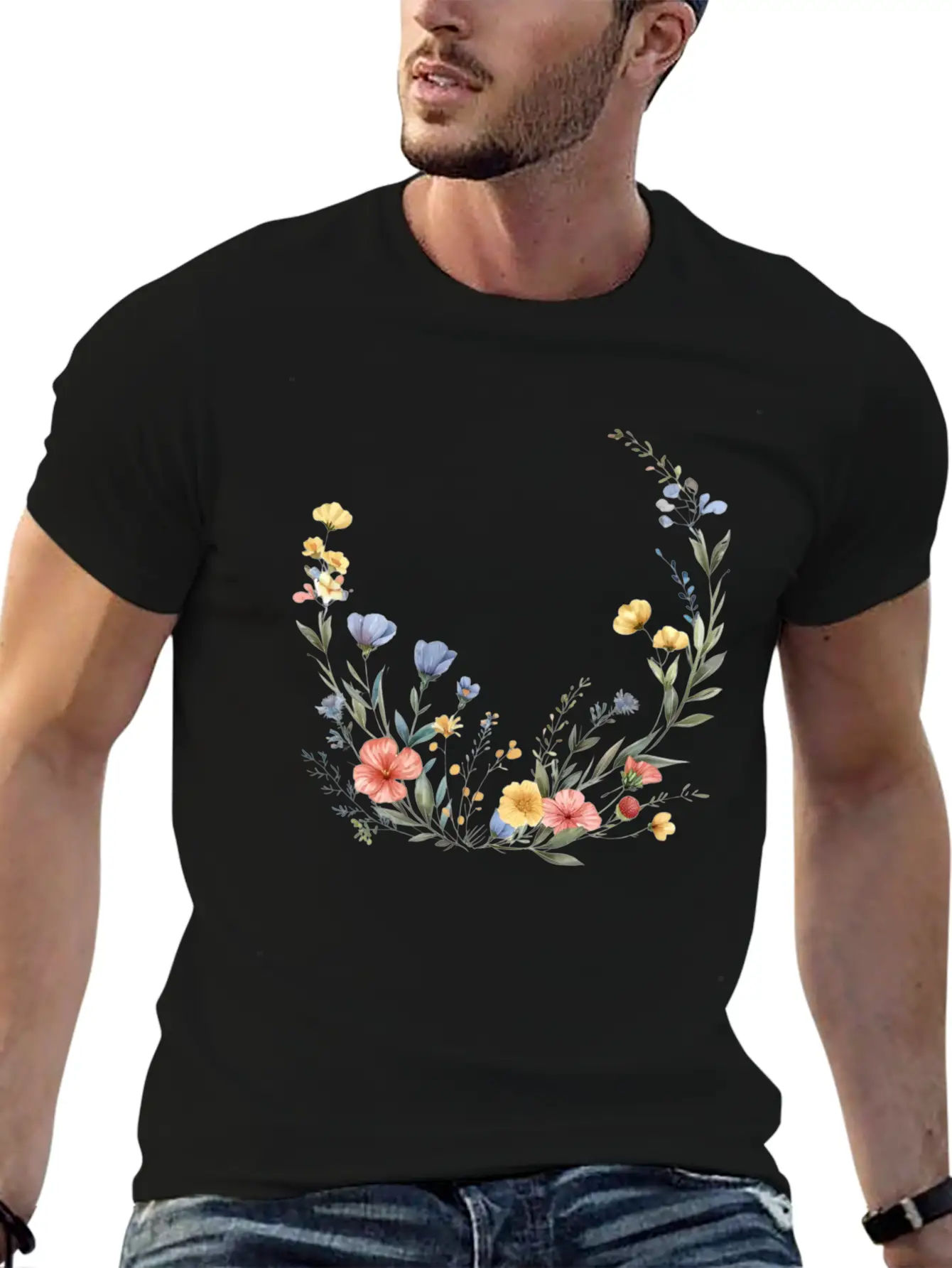 Wild Flowers Stylish Everyday T-Shirt – Unisex Basic Cotton Tee
