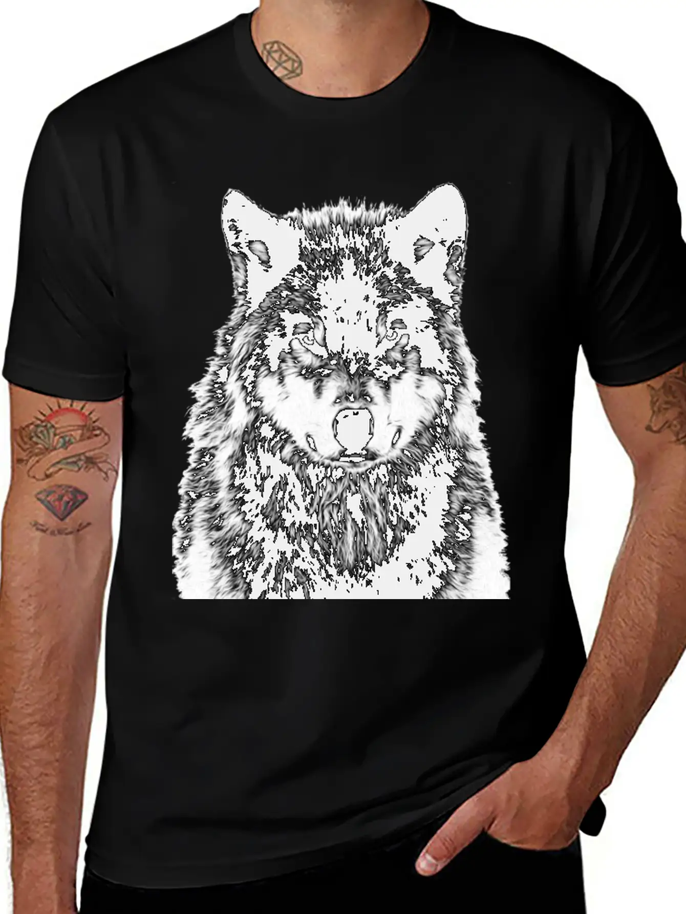 Wild Wolf Relaxed Everyday Tee – Lightweight And Durable Cotton