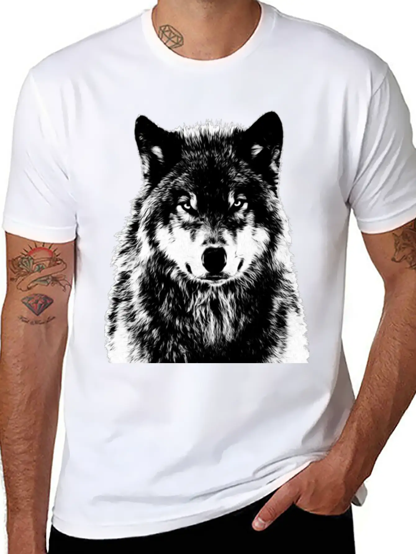 Wild Wolf Relaxed Everyday Tee – Lightweight And Durable Cotton